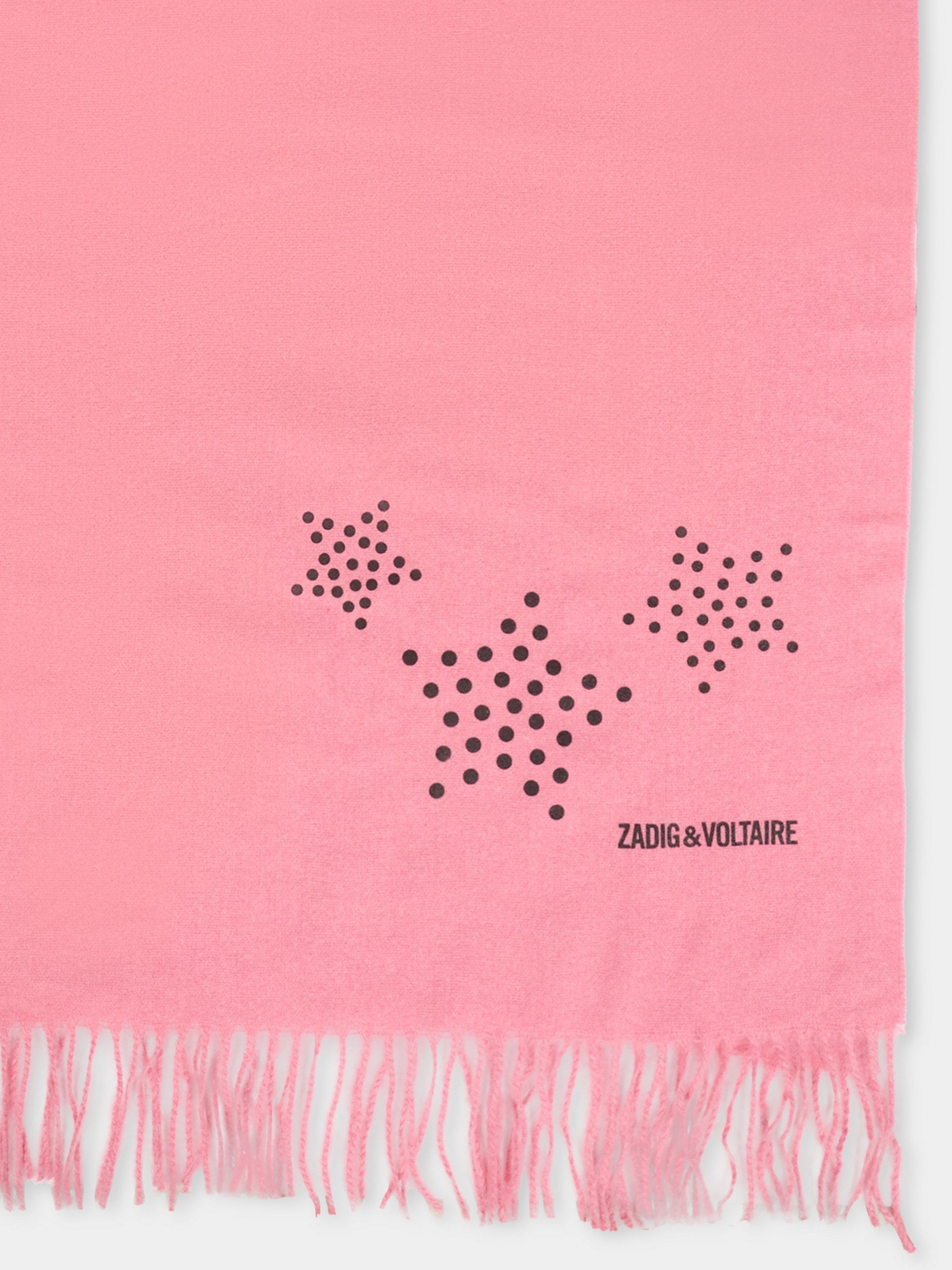 Sciarpa rosa per bambina con stelle,Zadig & Voltaire Kids,X60503 47Z