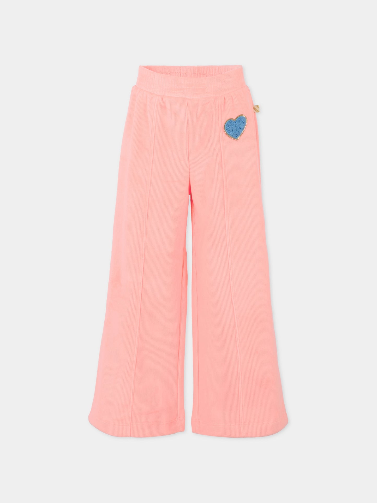 Pantaloni rosa per bambina con cuore,Billieblush,U21593 408