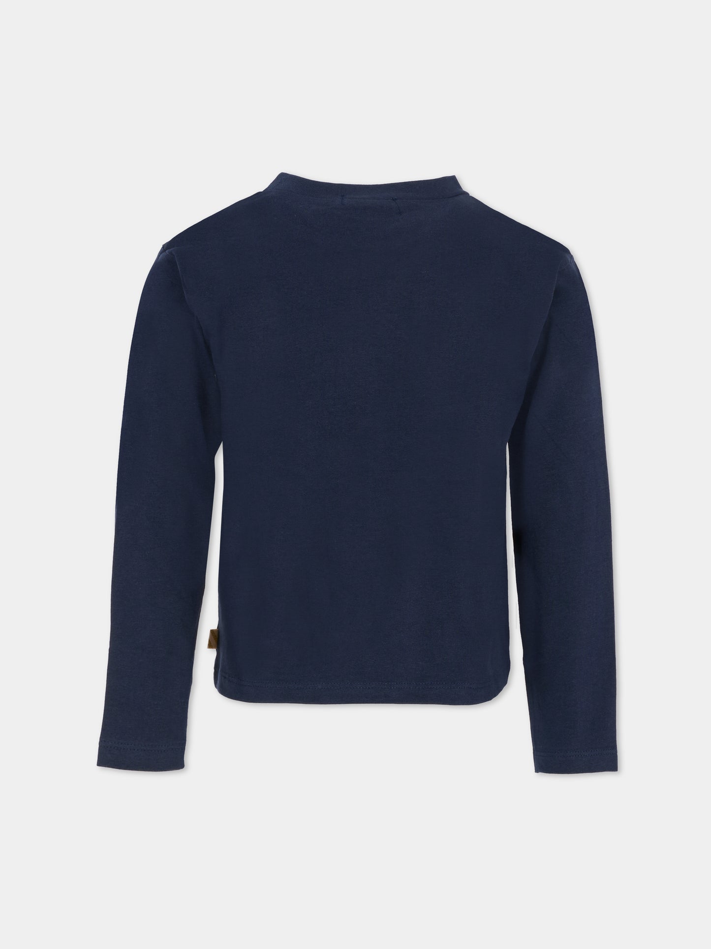 T-shirt blu per bambina con luna,Billieblush,U21609 85T