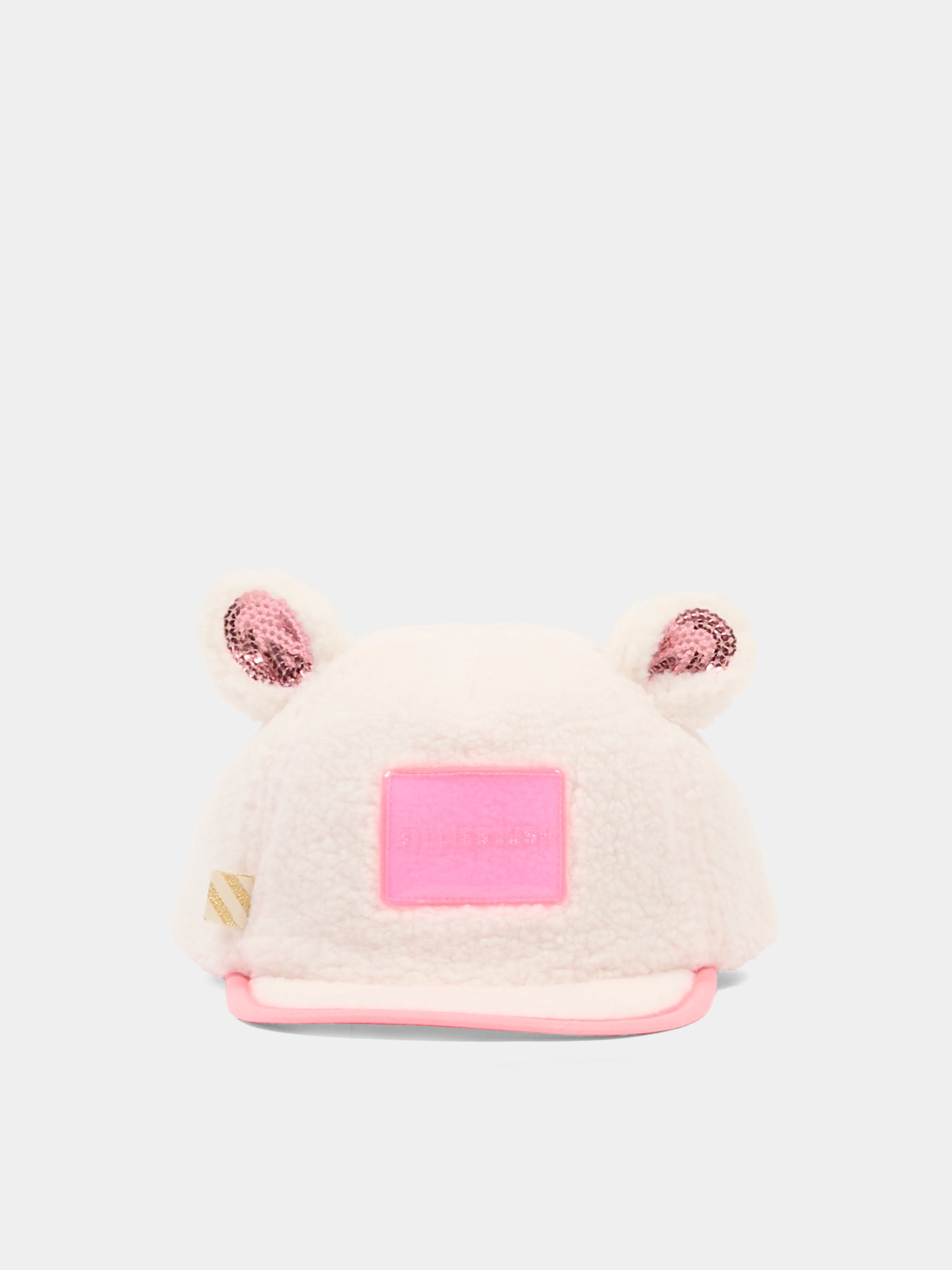 Cappello avorio per bambina con paillettes,Billieblush,U21625 121