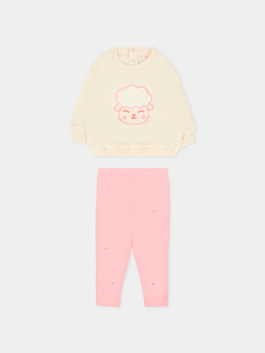 Completo rosa per neonata con pecora,Billieblush,U21631 N74