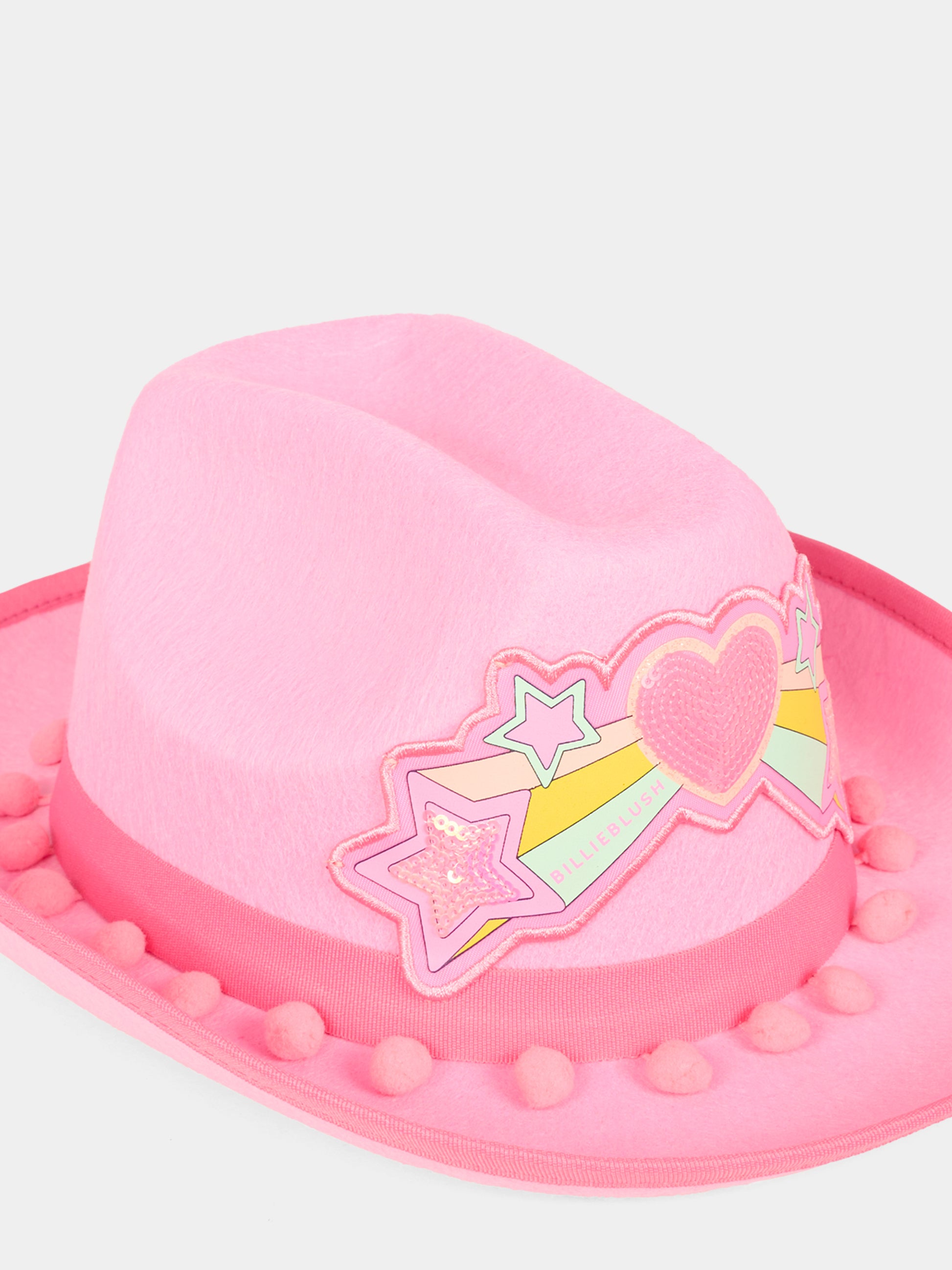 Cappello rosa per bambina con cuore e stelle,Billieblush,U21640 473