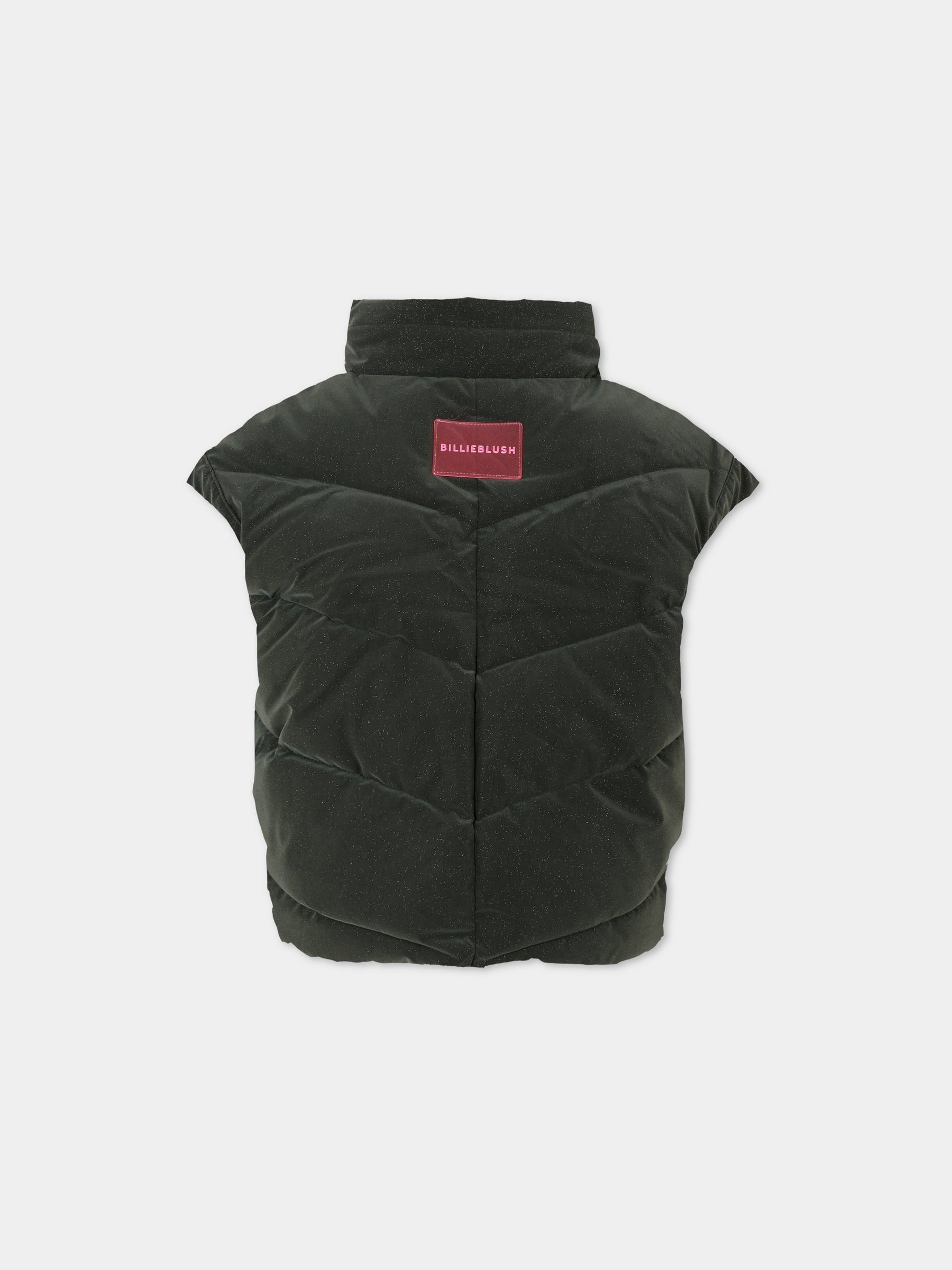 Gilet nero per bambina con lurex,Billieblush,U21208 062