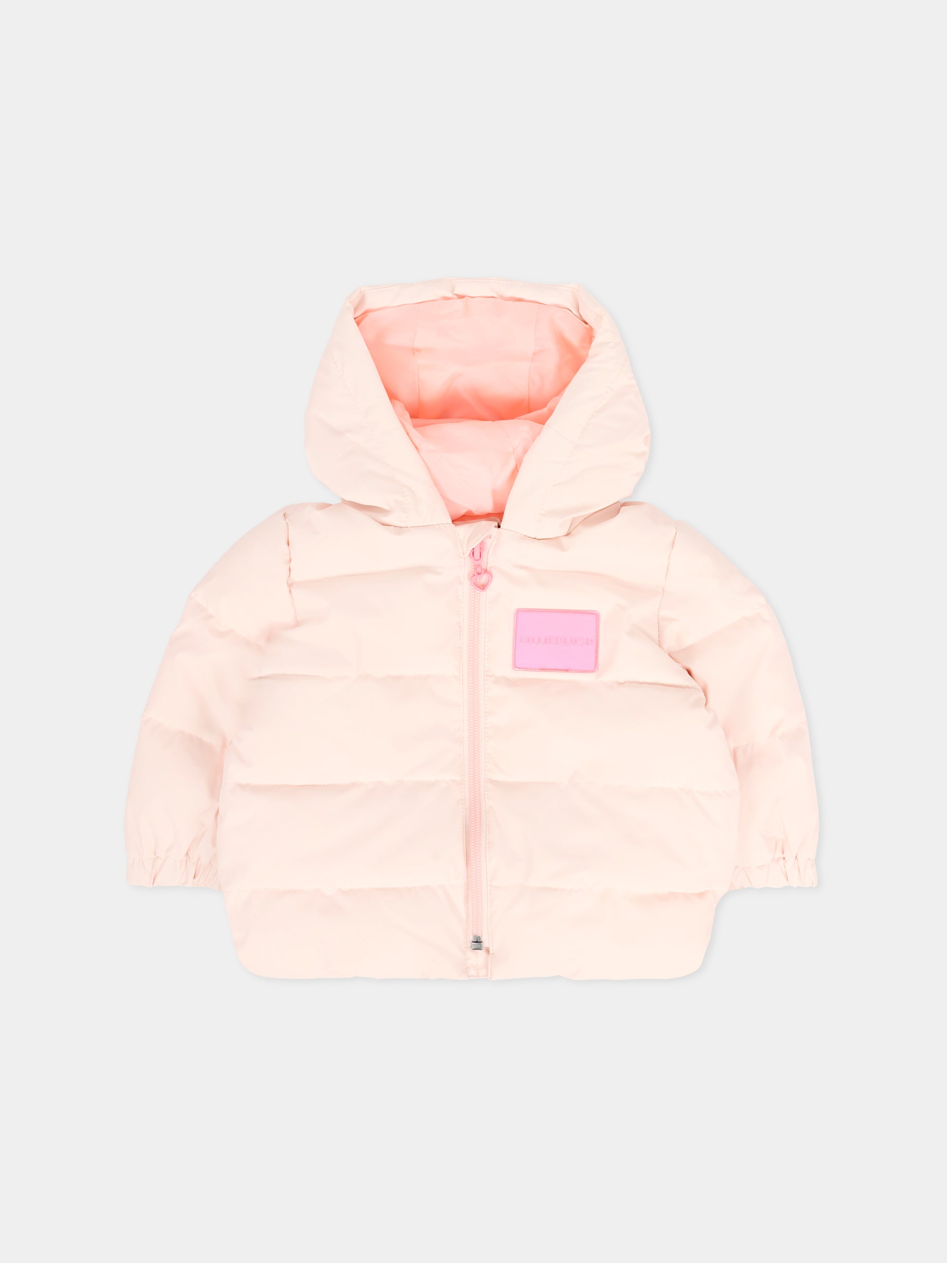 Piumino rosa per neonata con fiocco,Billieblush,U21247 47V