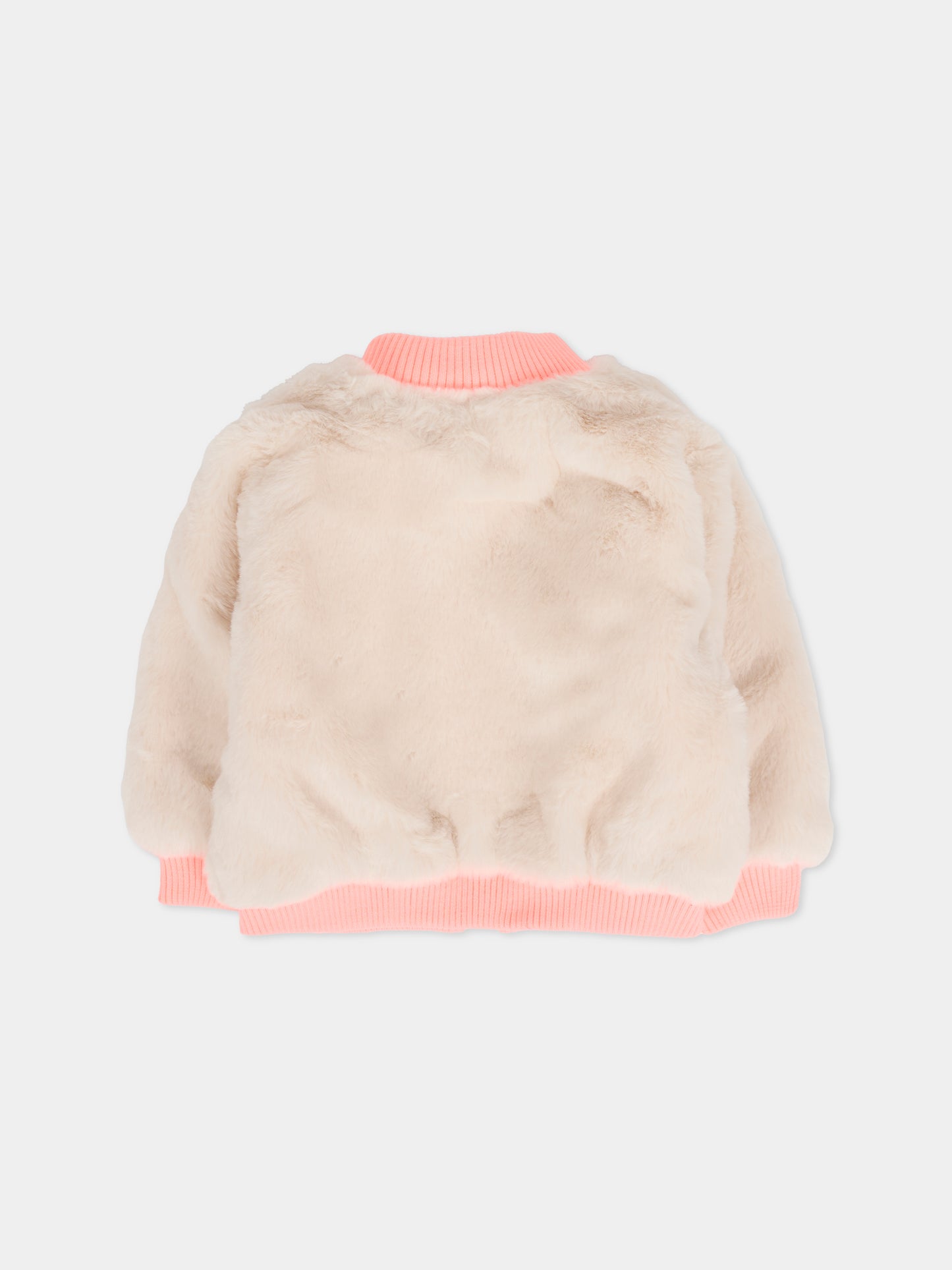 Ecopelliccia rosa per neonata con cuori,Billieblush,U21251 47V