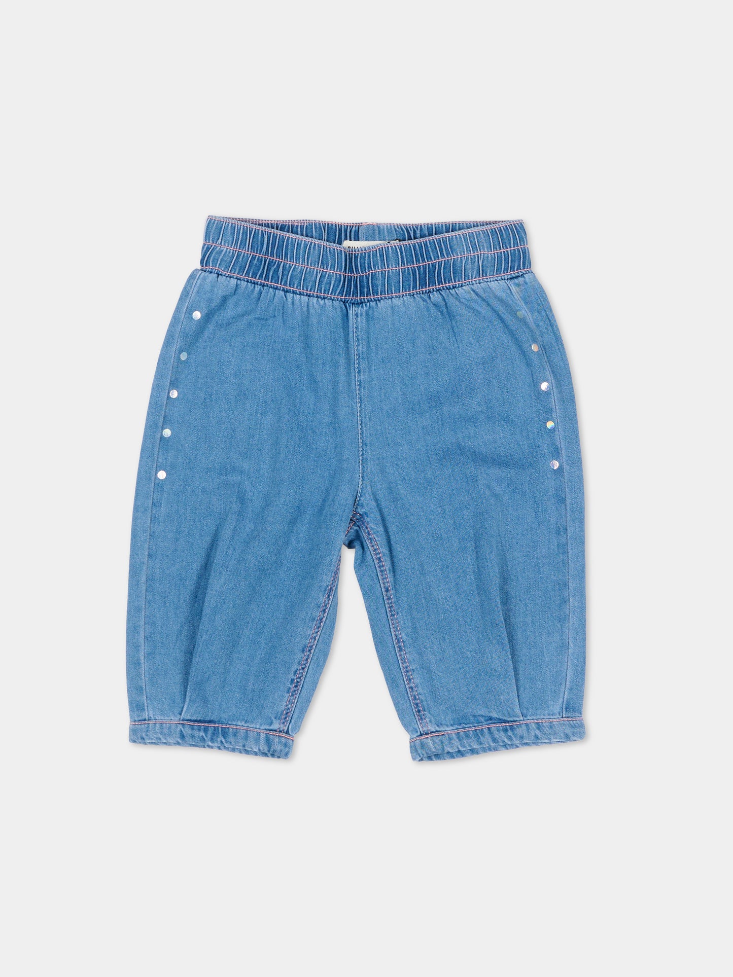 Jeans denim per neonata con pois,Billieblush,U21273 Z13