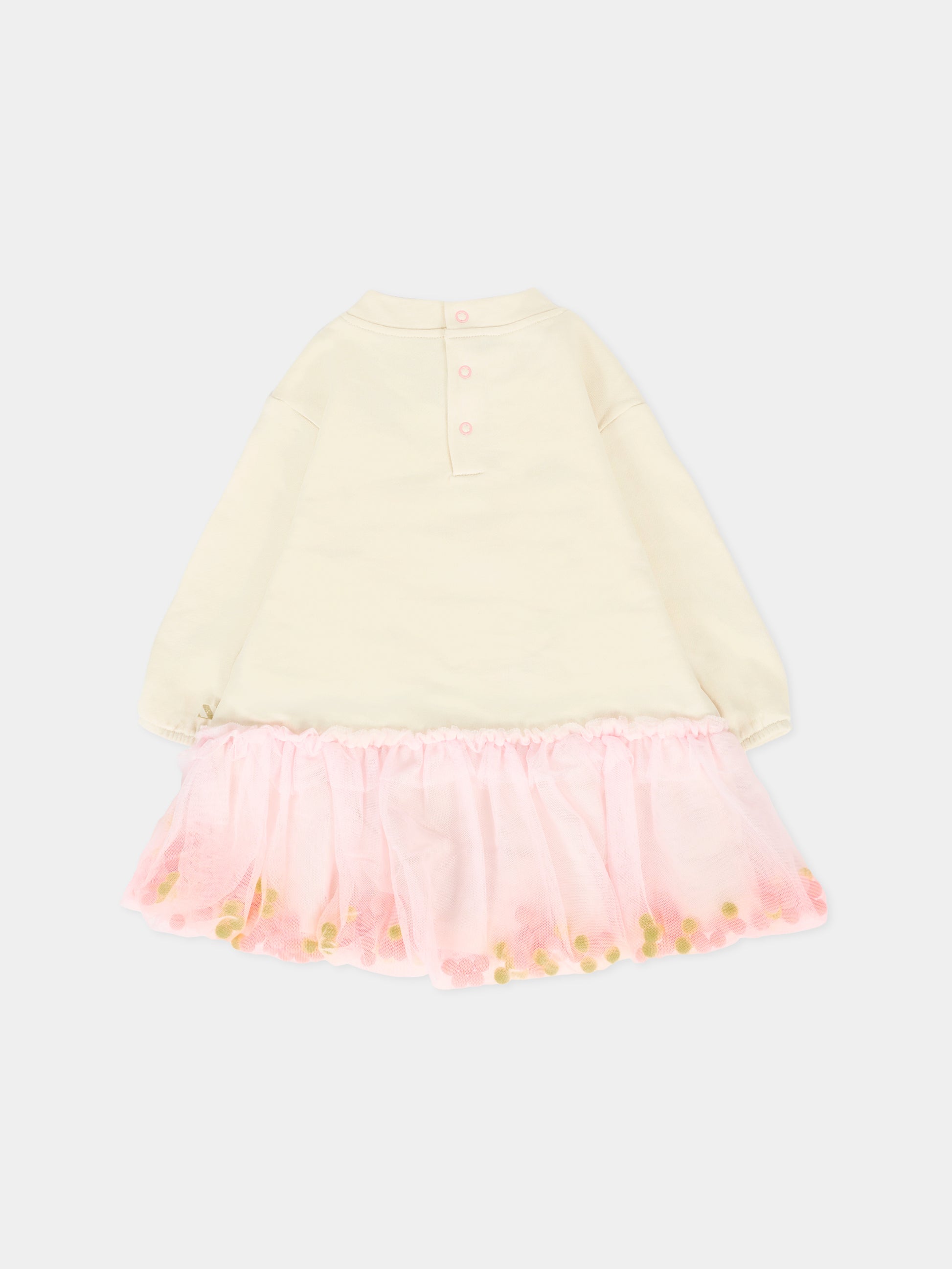 Vestito avorio per neonata con pecora,Billieblush,U21281 243