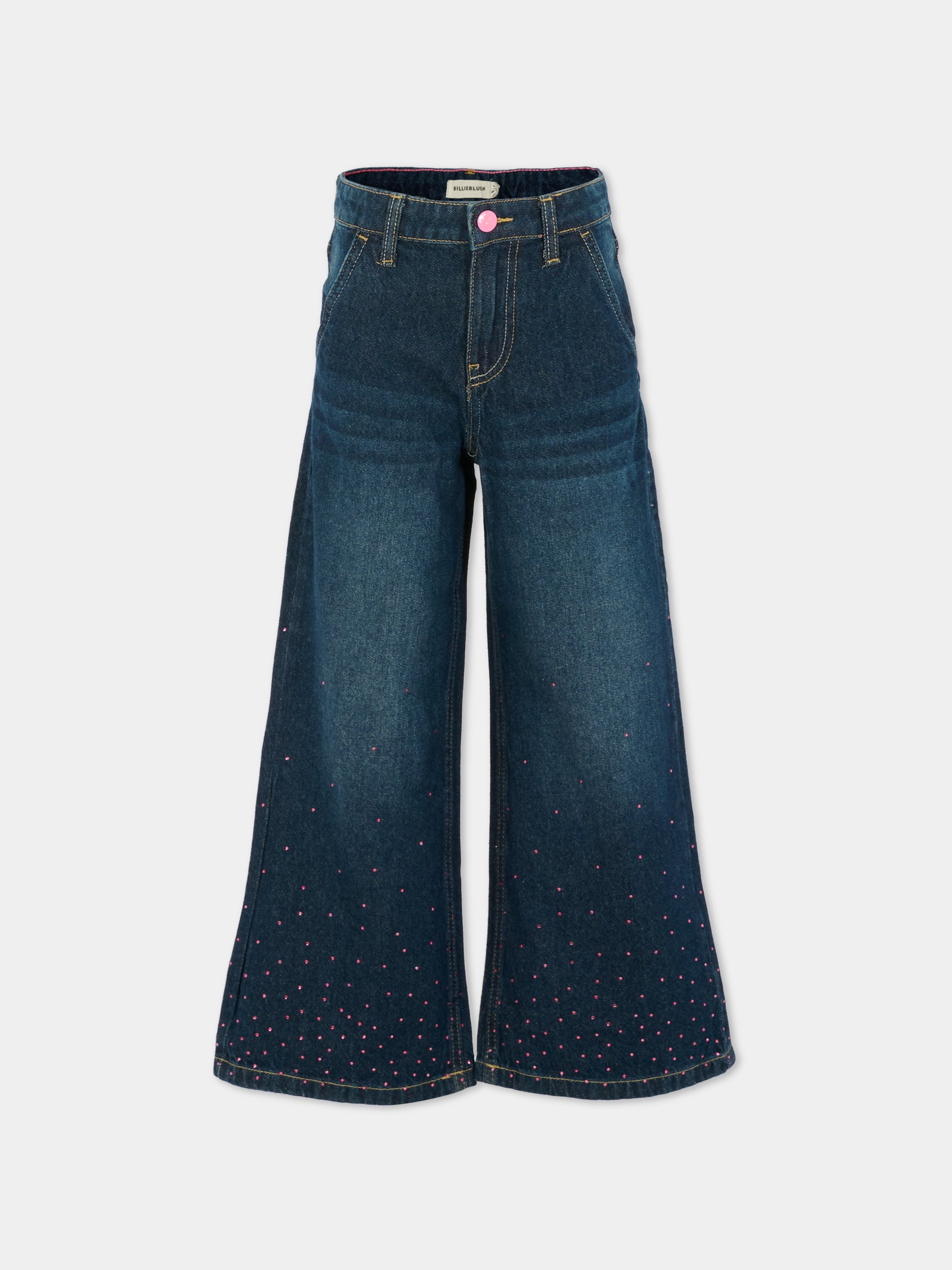 Jeans denim per bambina con paillettes,Billieblush,U21326 Z22