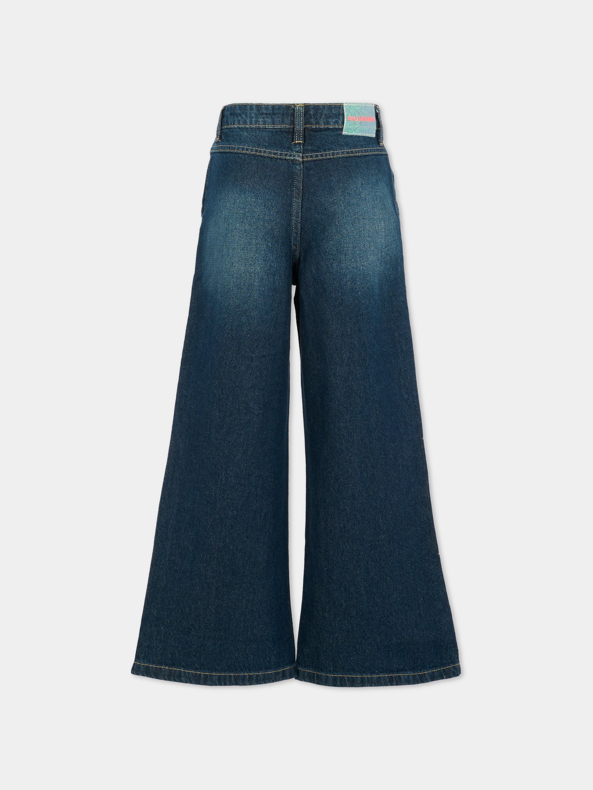 Jeans denim per bambina con paillettes,Billieblush,U21326 Z22