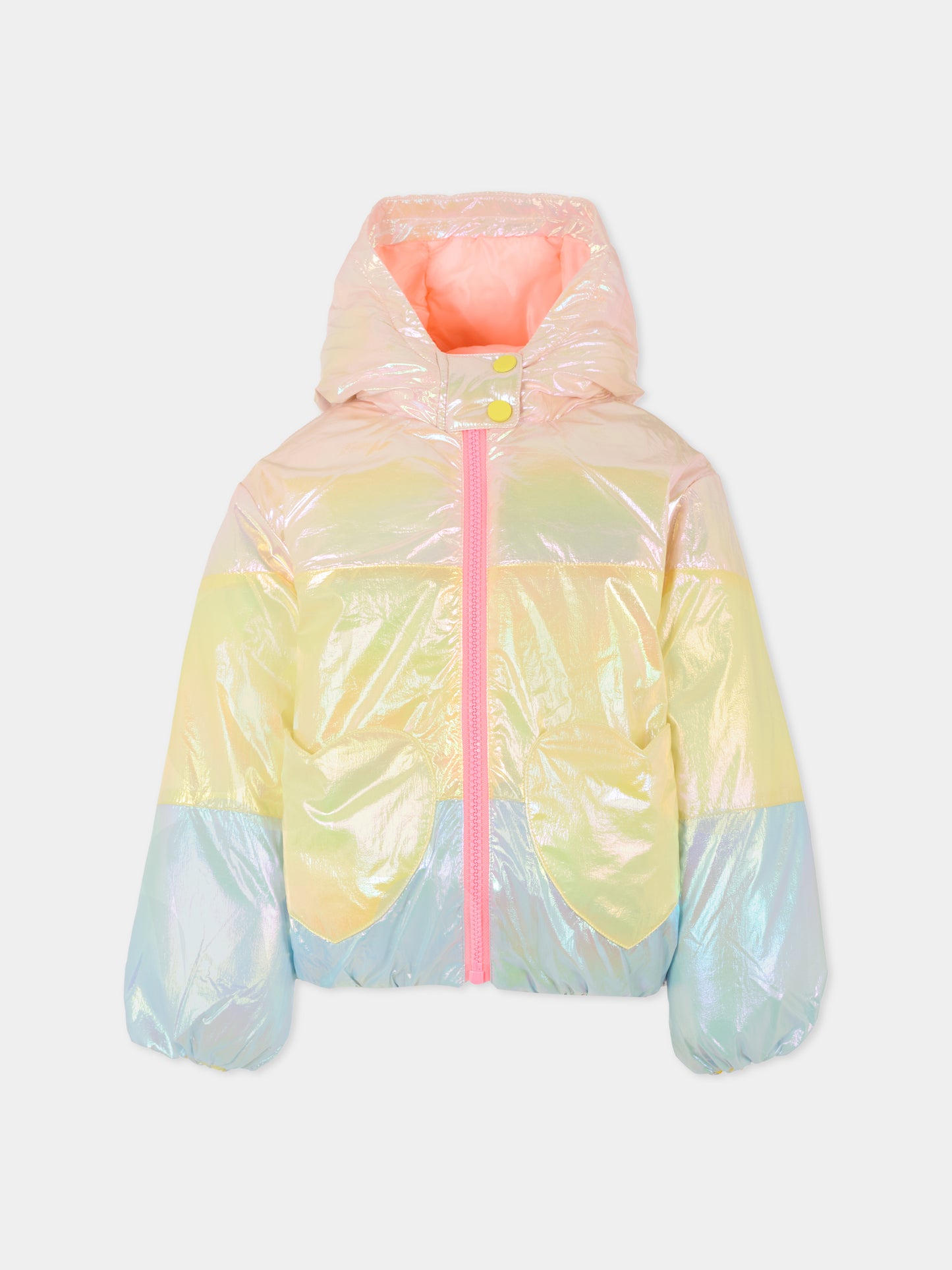 Piumino multicolor per bambina con cuori,Billieblush,U21358 408