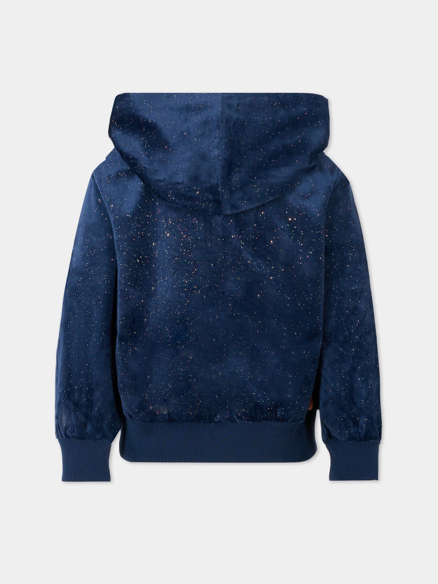 Felpa blu per bambina con lurex,Billieblush,U21365 85T