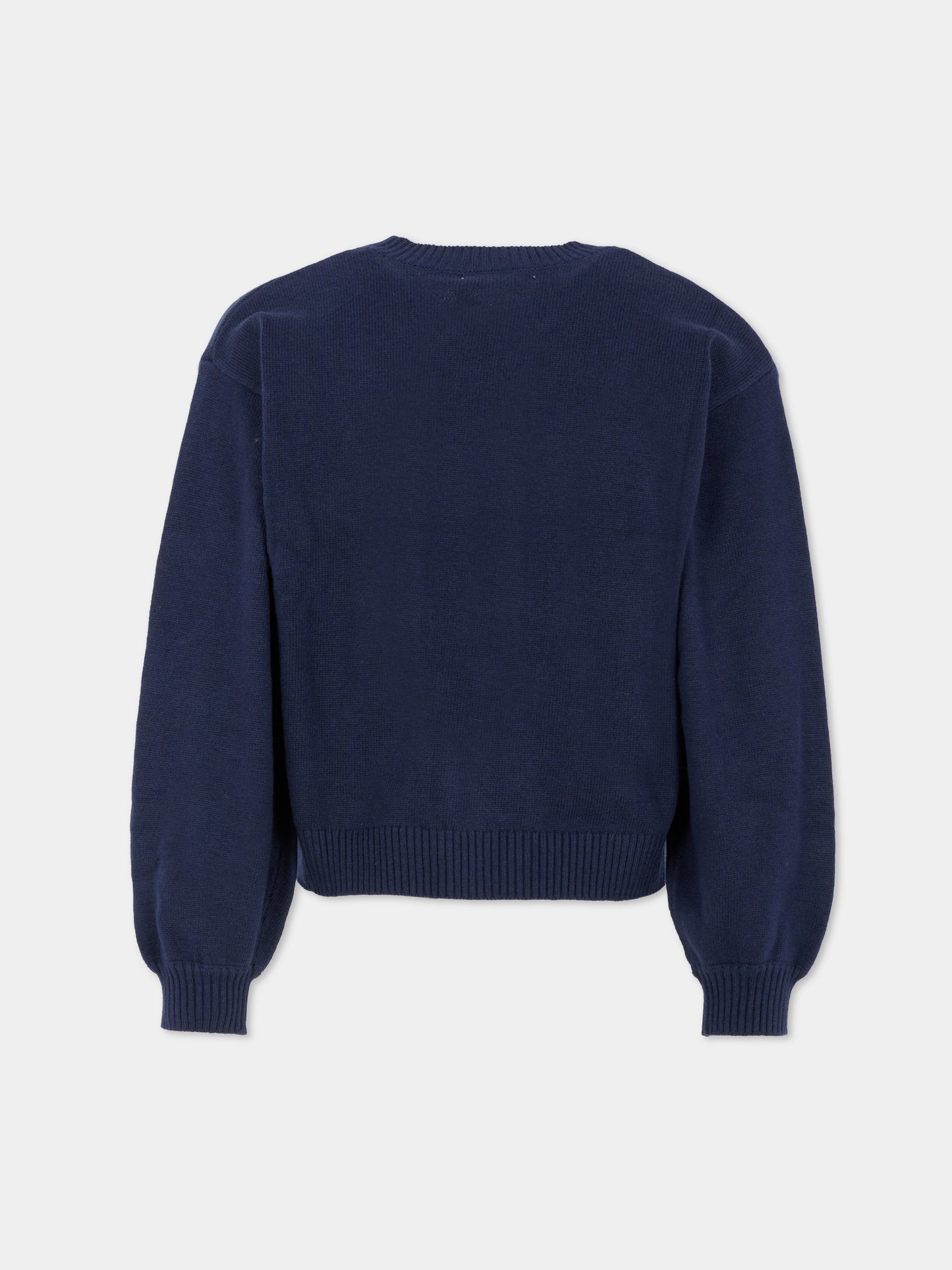 Cardigan blu per bambina con logo,Billieblush,U21372 85T