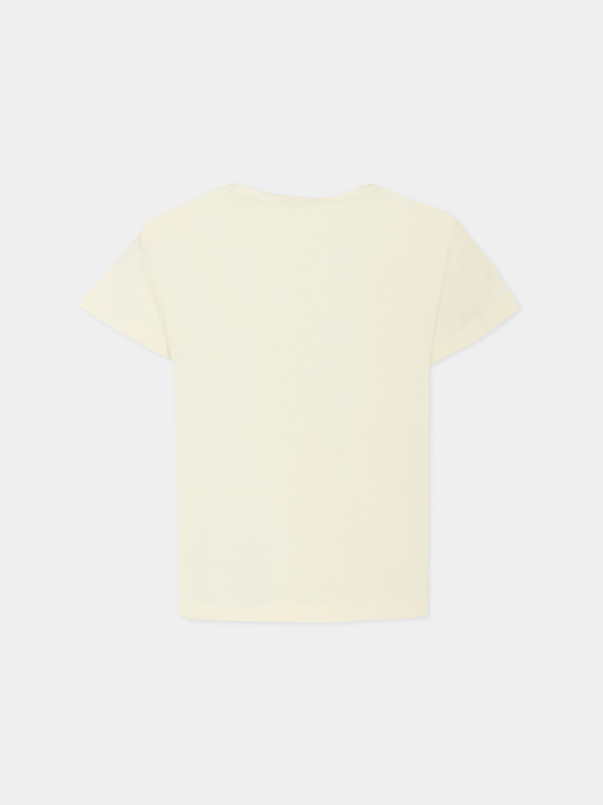 T-shirt avorio per bambina con cuore,Billieblush,U21399 121