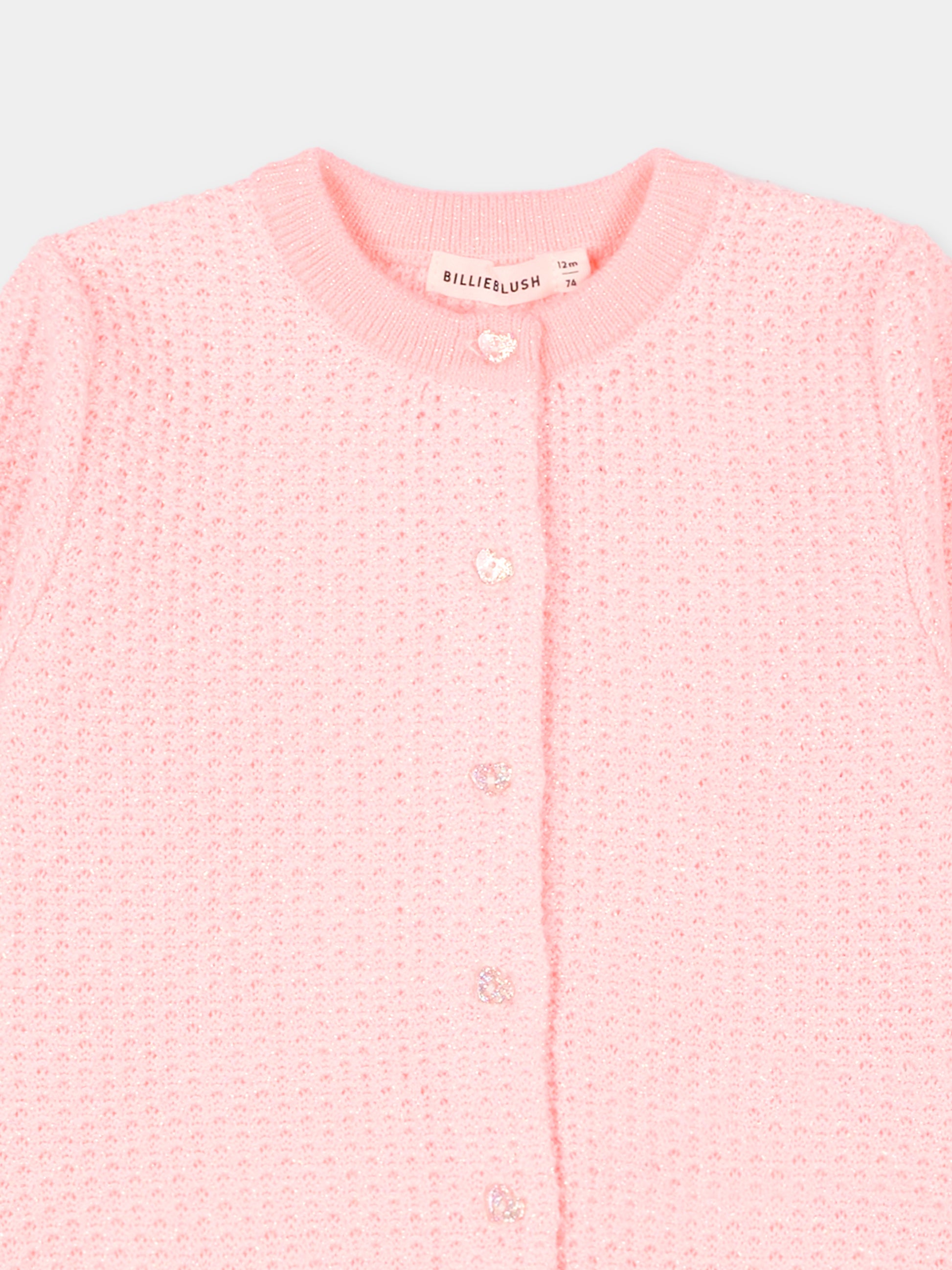 Cardigan rosa per neonata,Billieblush,U21435 408