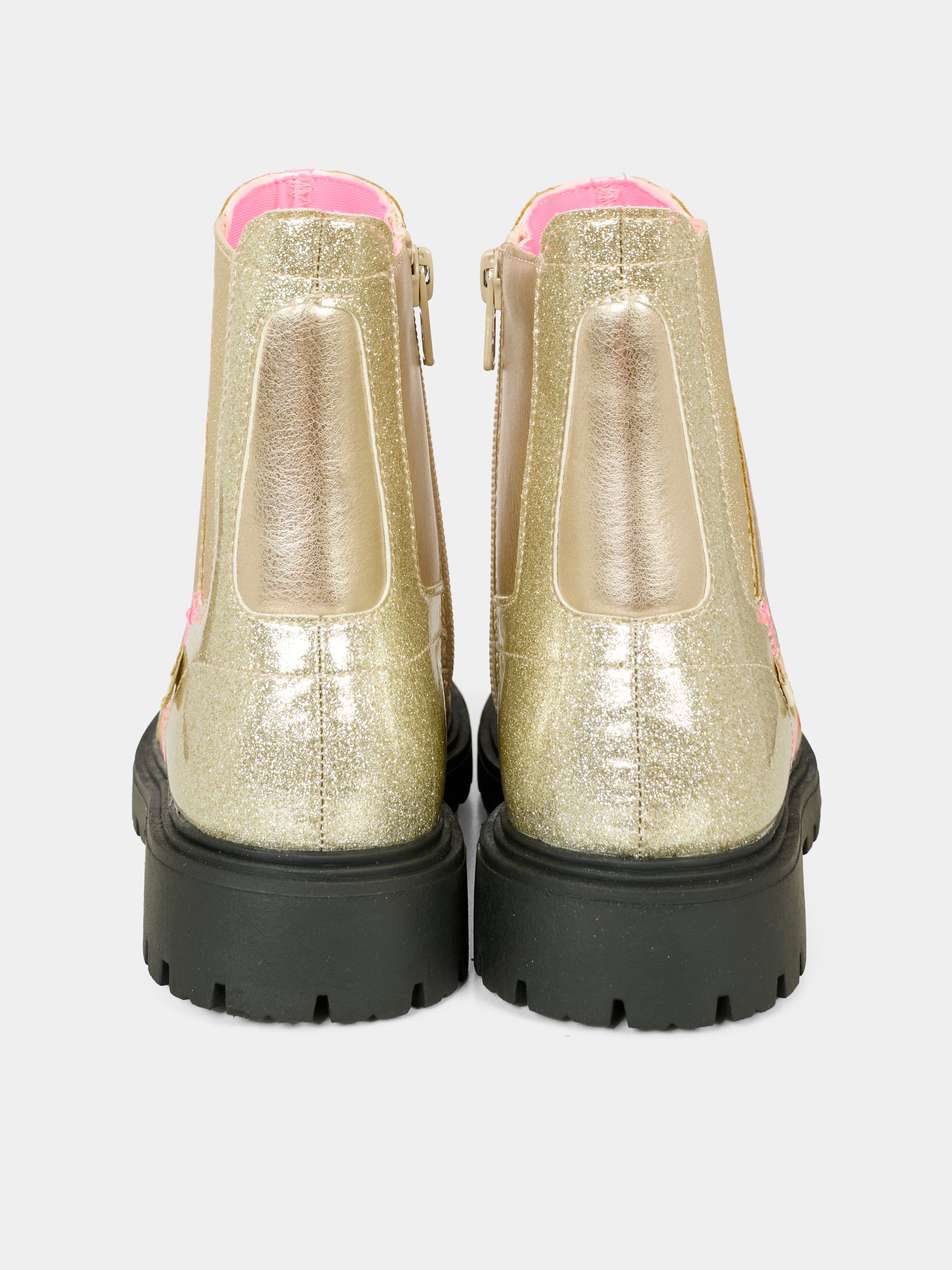 Stivali oro per bambina con logo,Billieblush,U21476 Z98