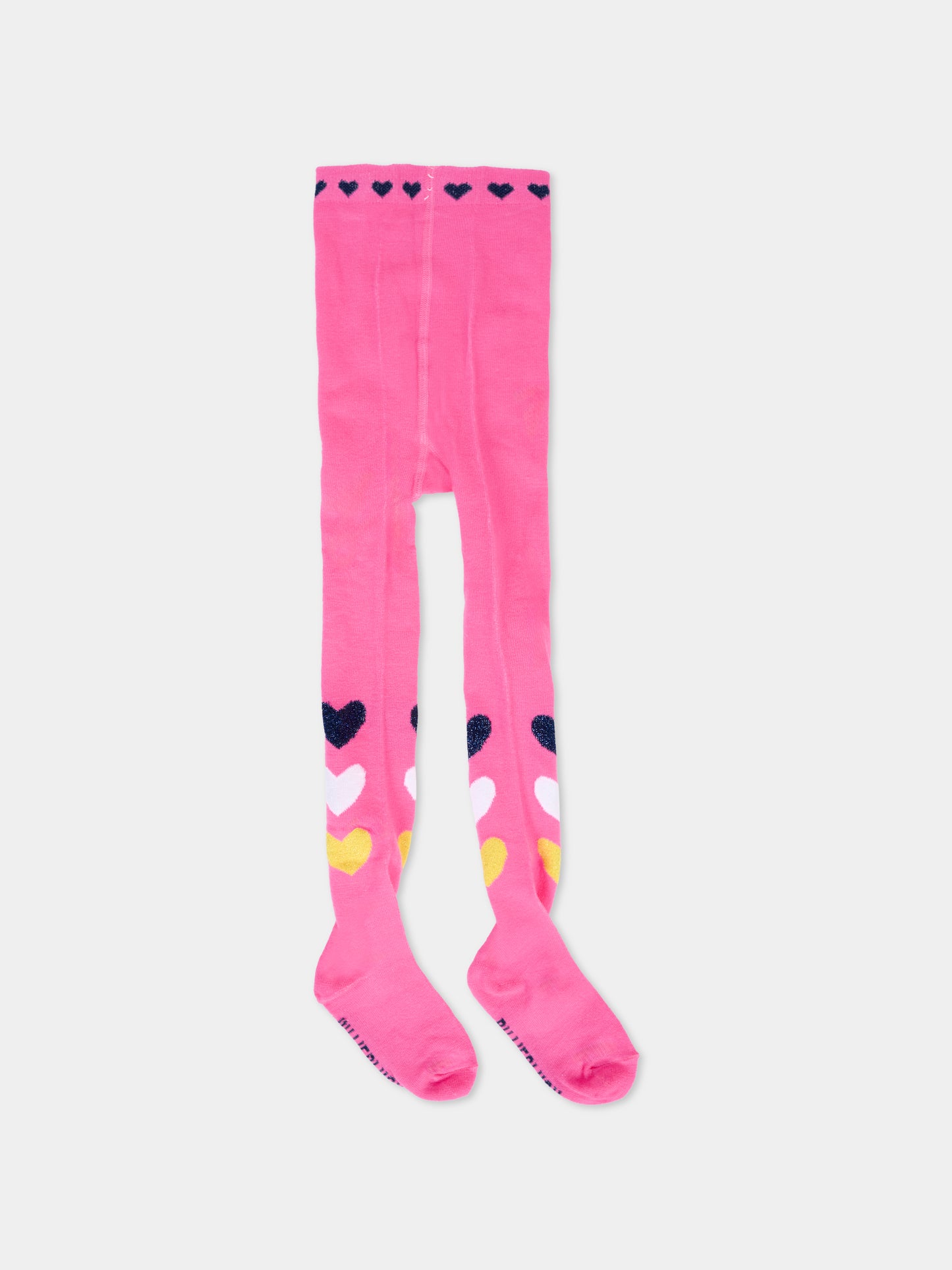 Collant rosa per bambina con cuori,Billieblush,U21515 473