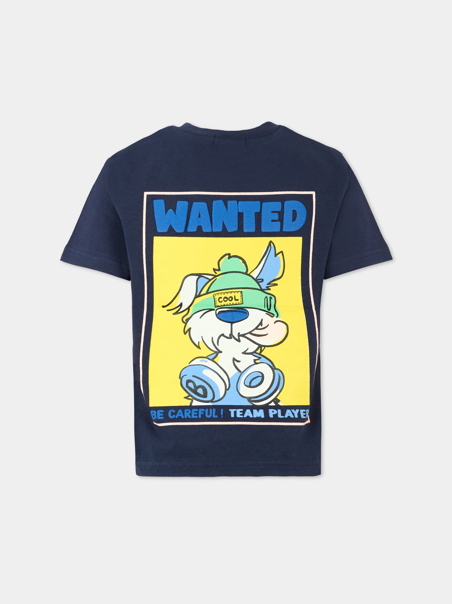 T-shirt blu per bambino con cane,Billieblush,U21565 85T