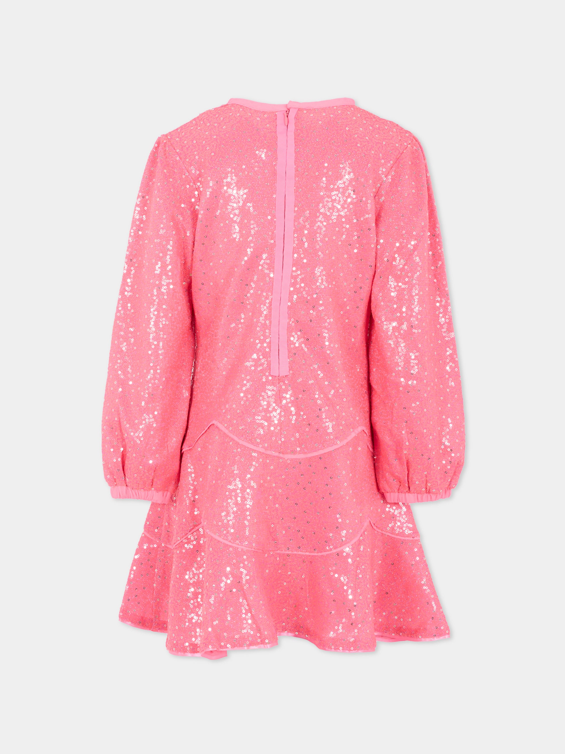 Vestito rosa per bambina con paillettes,Billieblush,U21585 408
