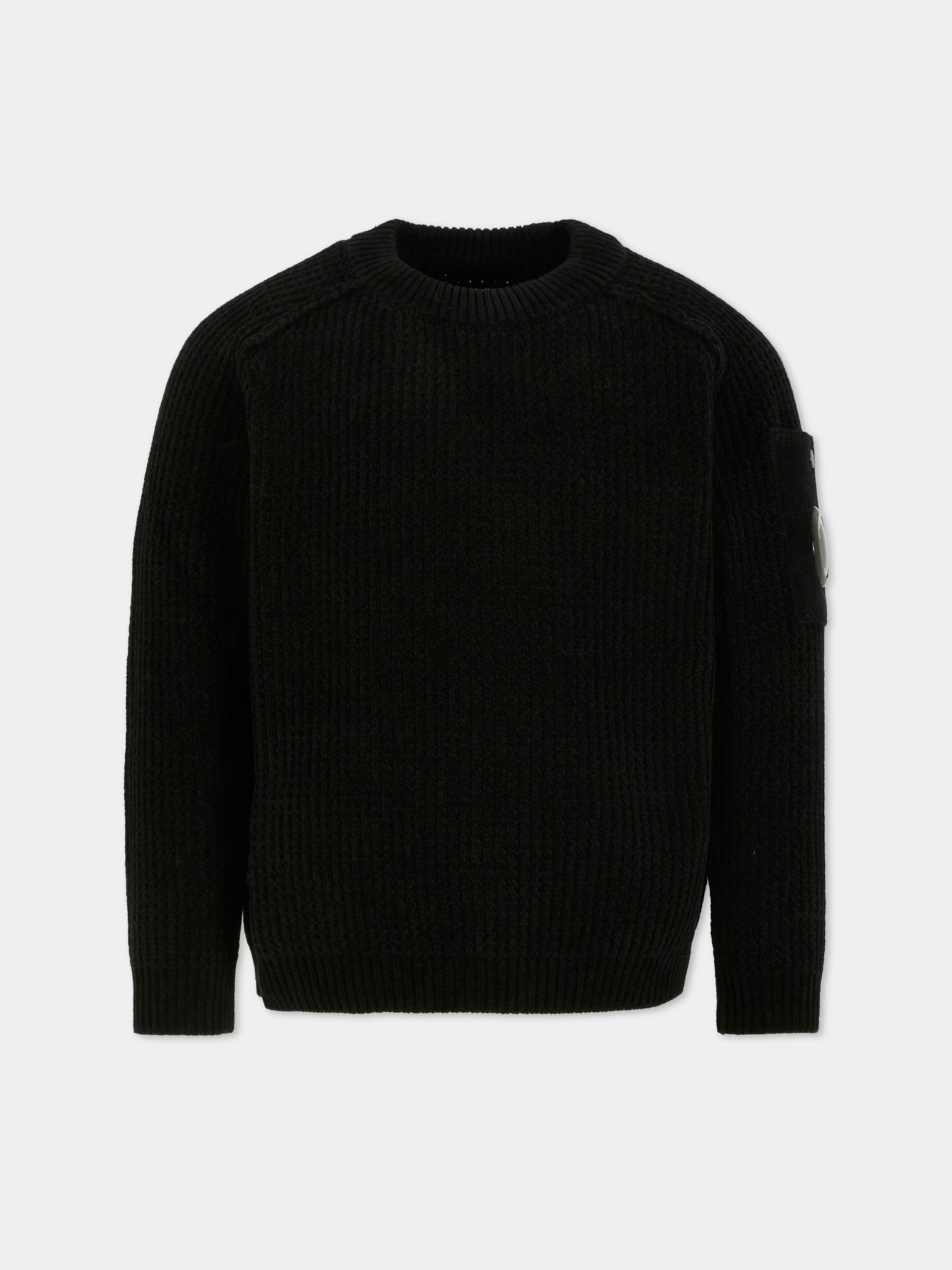 Maglione nero per bambino con lente,C. P. Company,CUW00J LHE79 60100