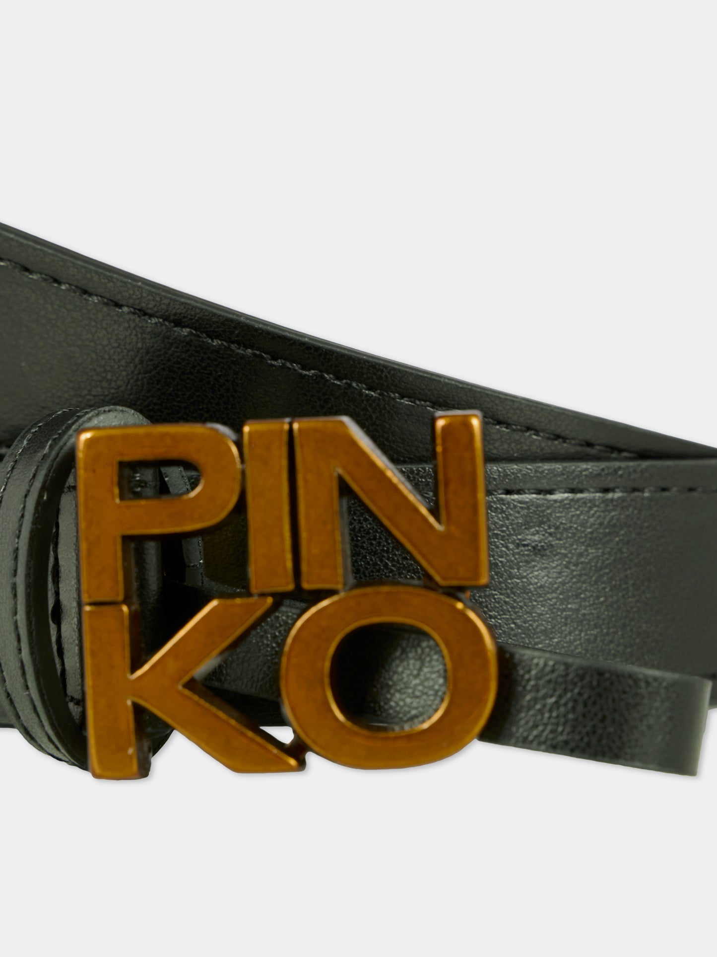 Cintura nera per bambina con logo,Pinko,KFAV002.C.TV100.N000