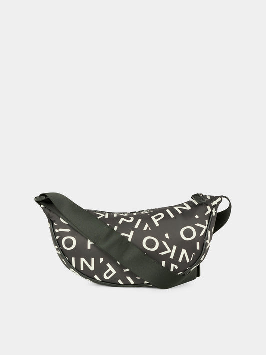 Borsa nera per bambina con logo,Pinko,KFBO001.C.NY022.D002