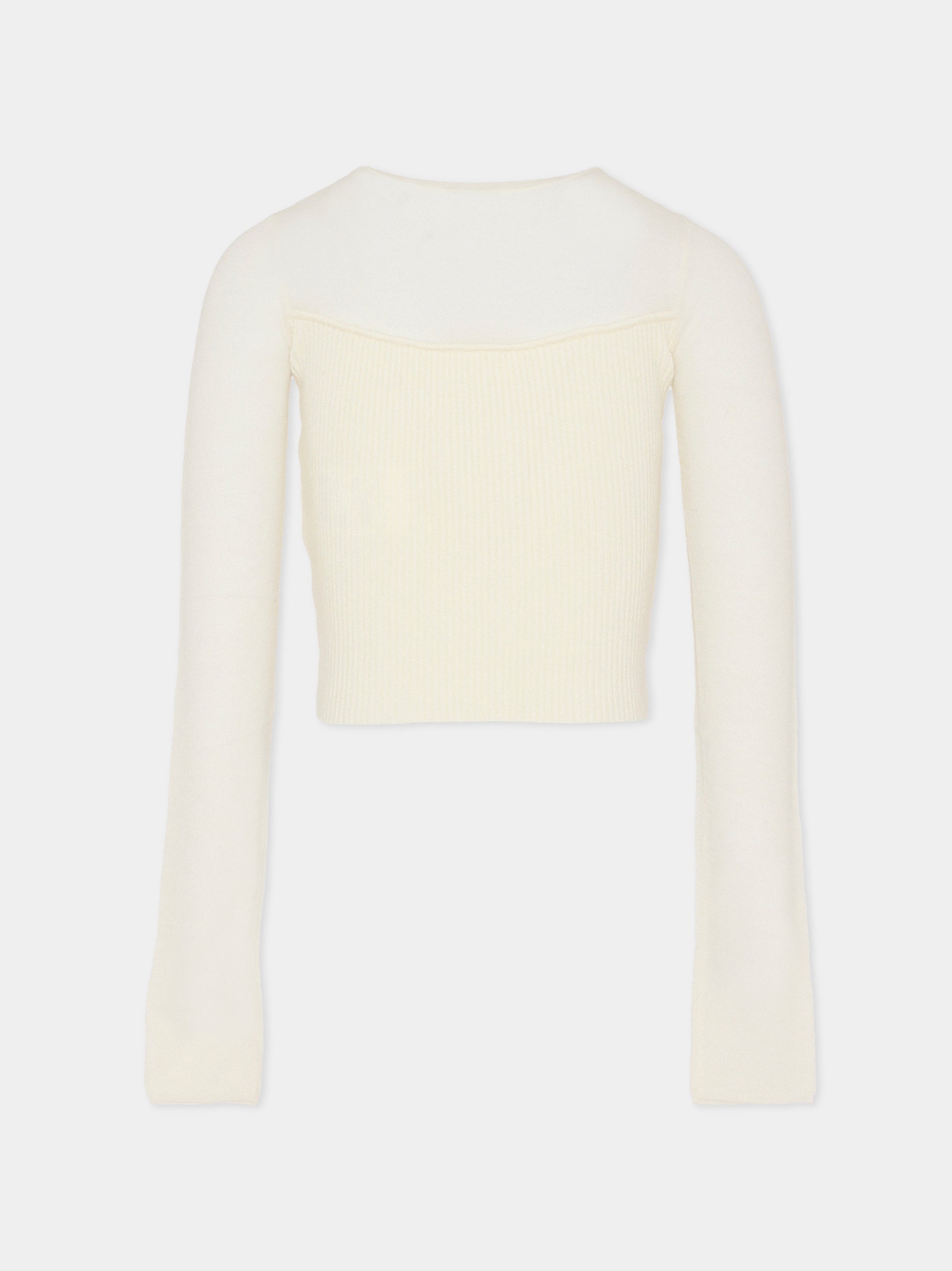 Top avorio per bambina con logo,Pinko,KFMA008.C.FL085.0065