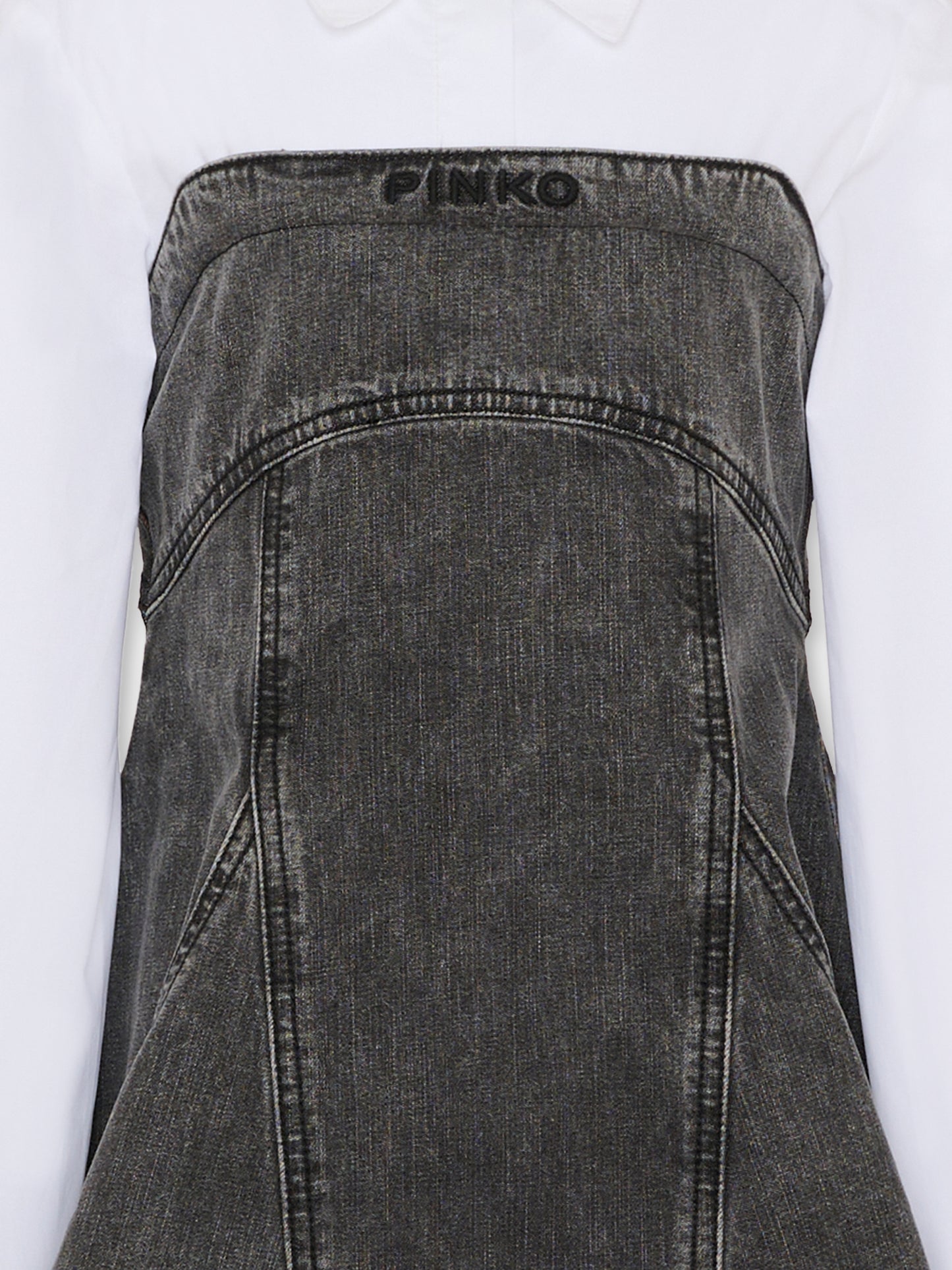 Vestito grigio per bambina con logo,Pinko,KFAB023.C.DF016.D809