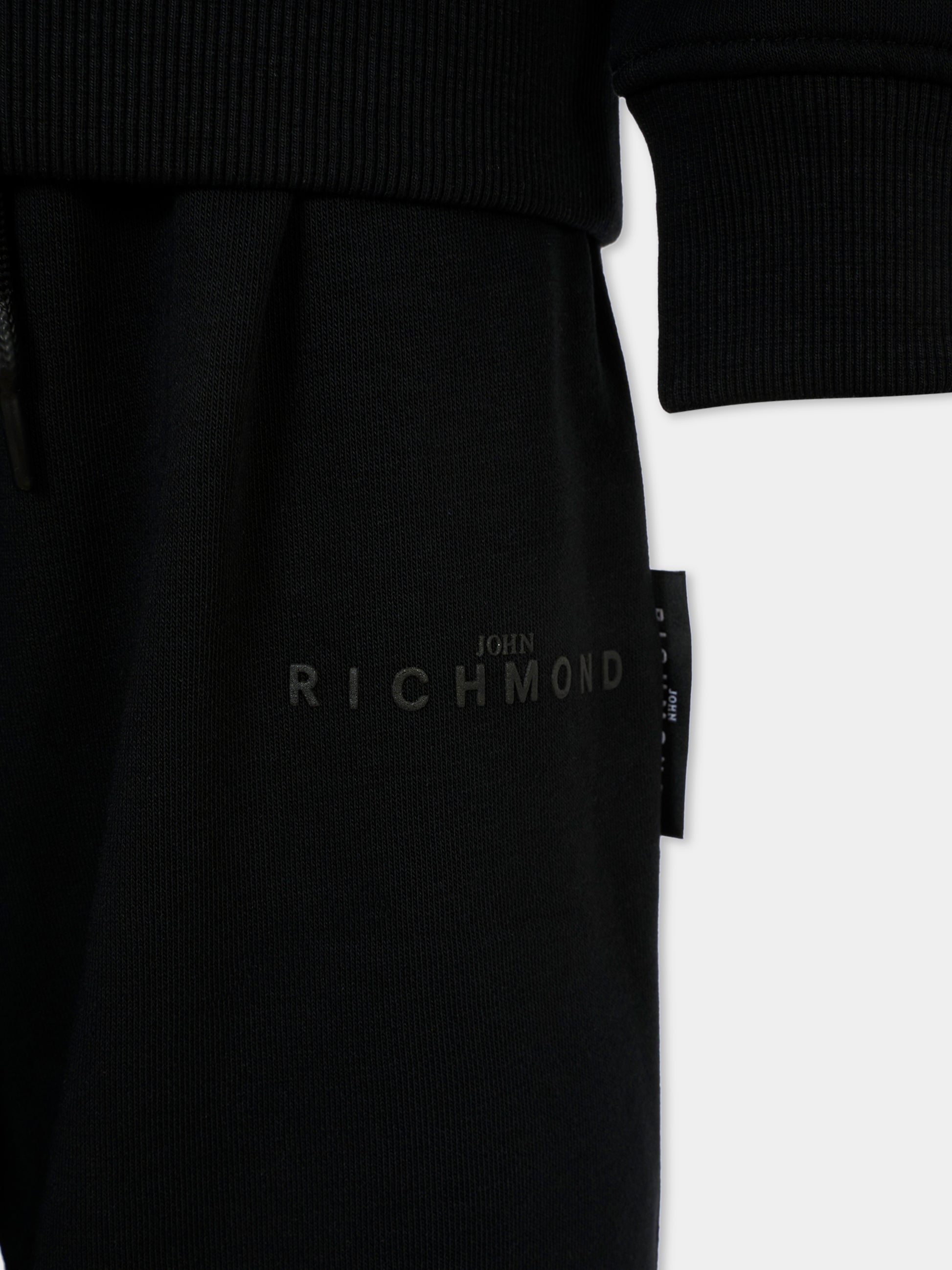 Completo nero per bambina con logo,Richmond,RGA25007CF BLACK