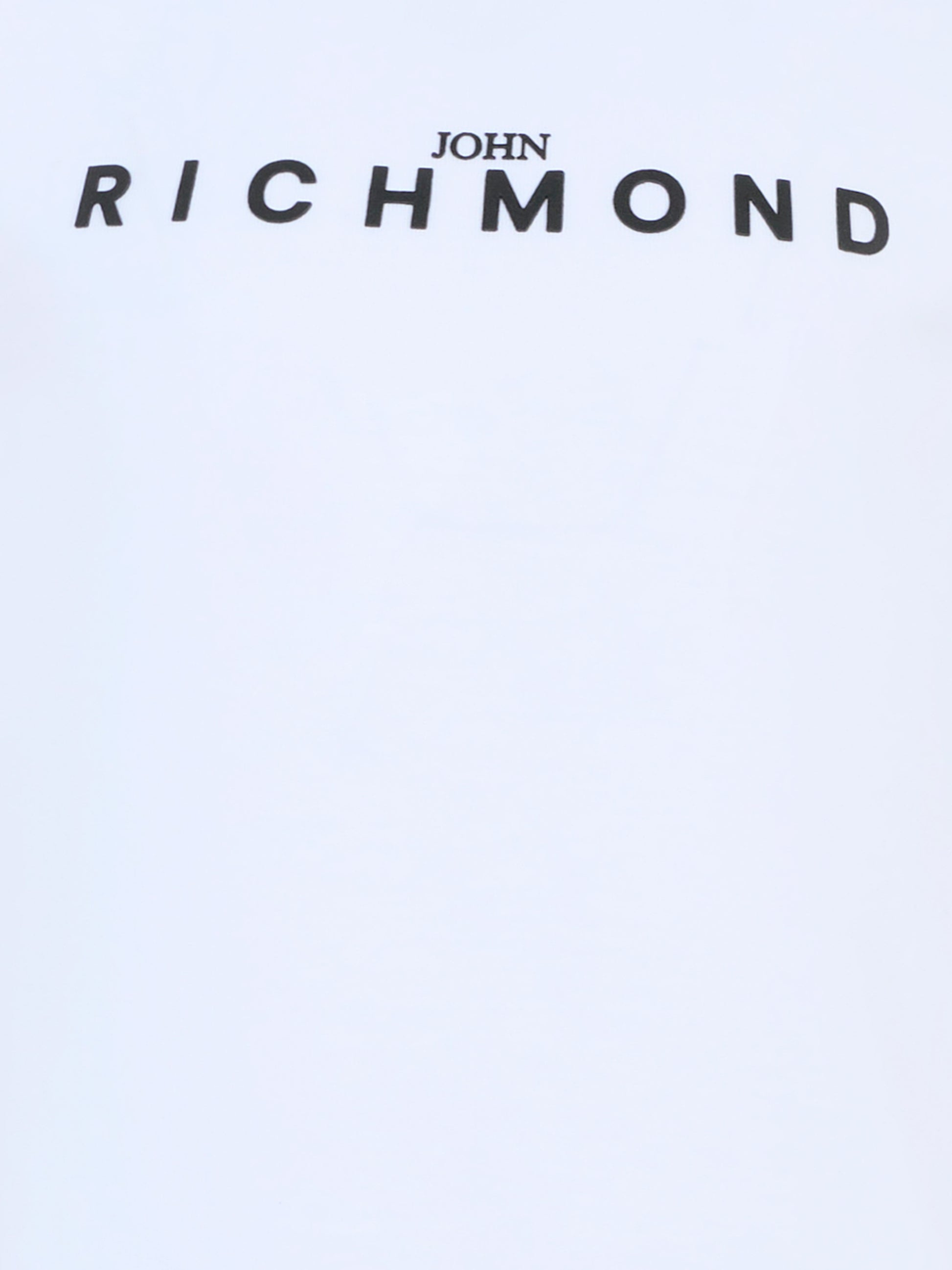 T-shirt bianca per bambini con logo nero,Richmond,RBA25009TS WHITE