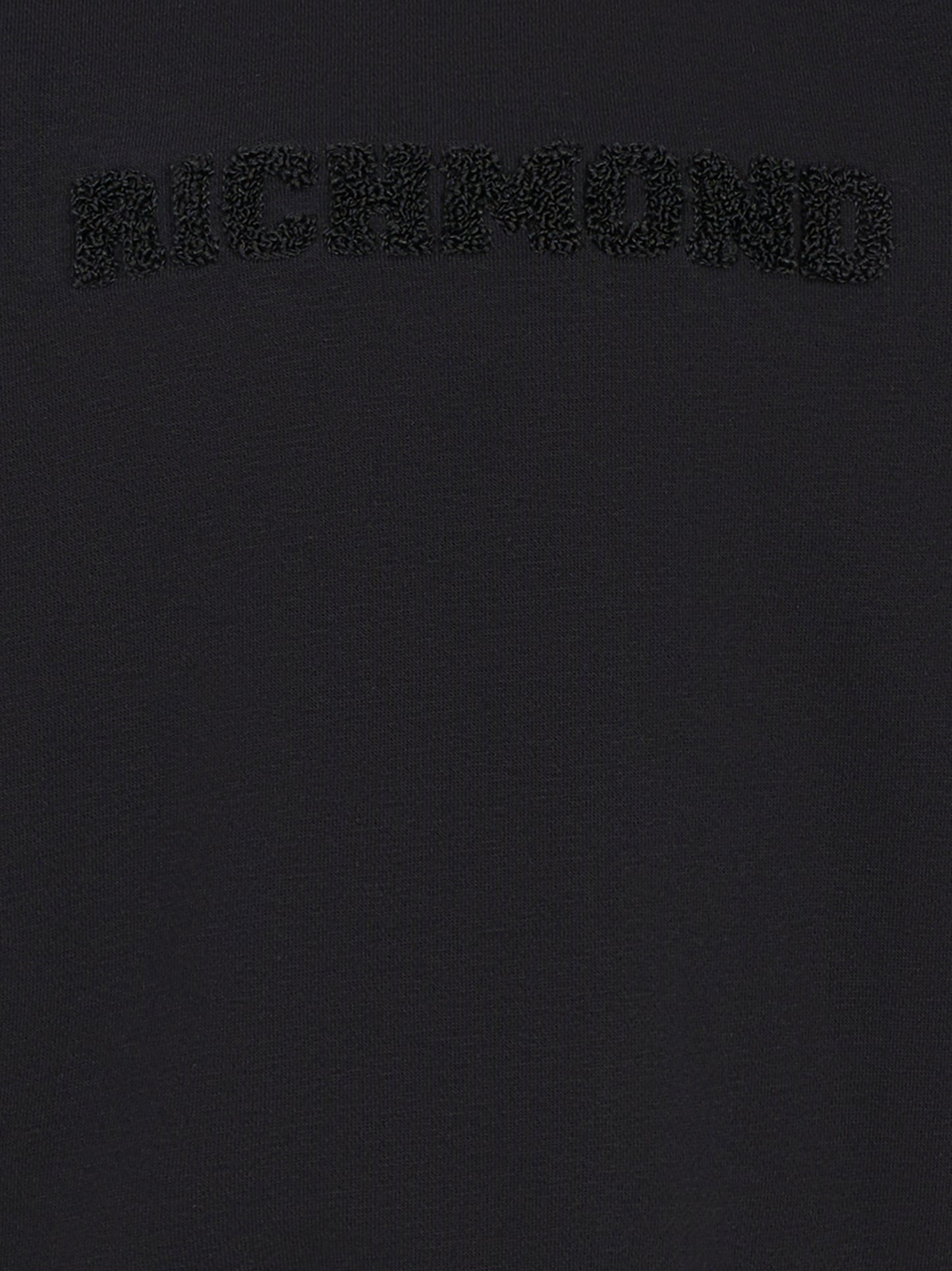 Felpa nera per bambini con logo,Richmond,RBA25236FE BLACK