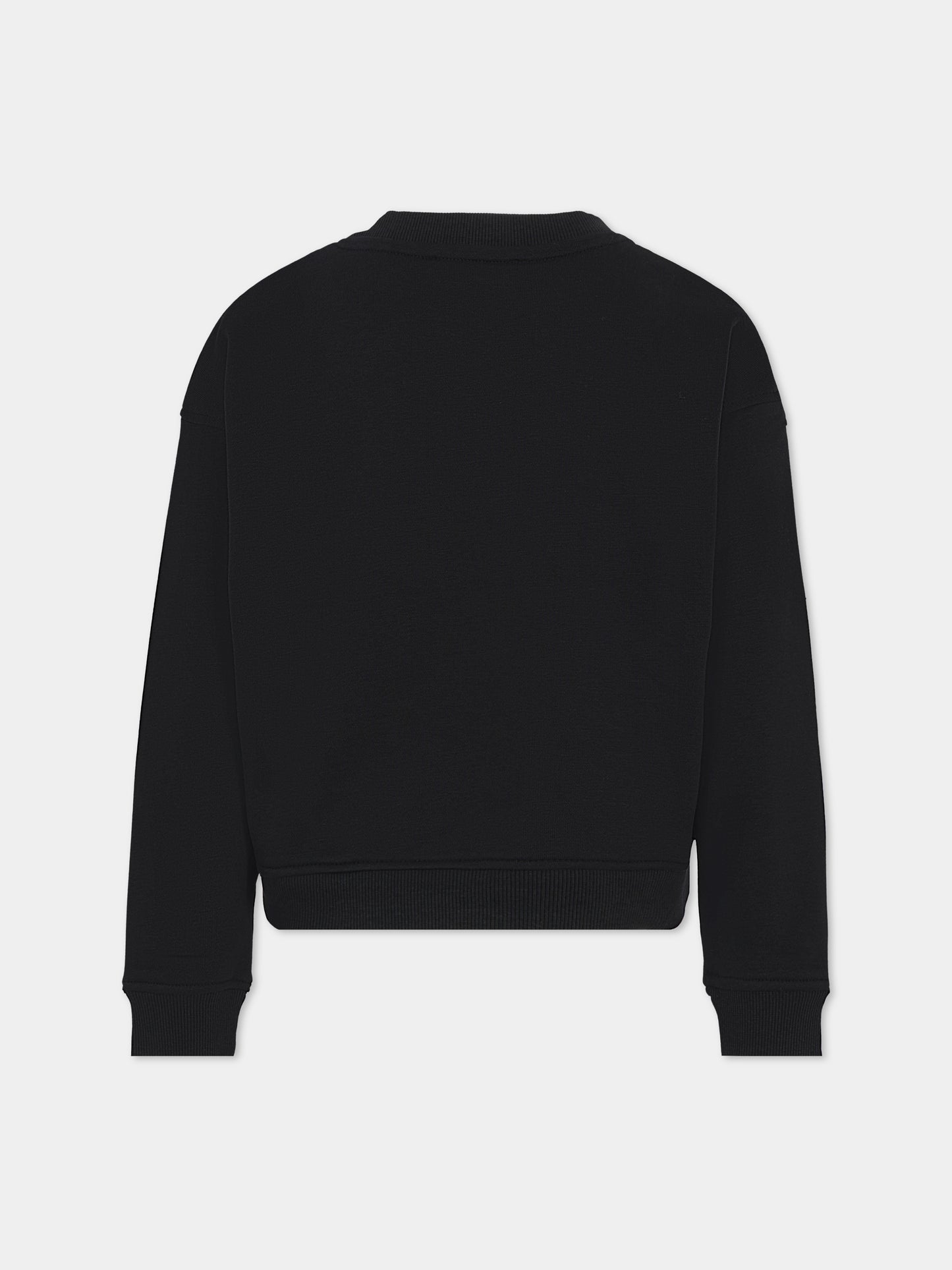 Felpa nera per bambini con logo bianco,Richmond,RBA25237FE BLACK