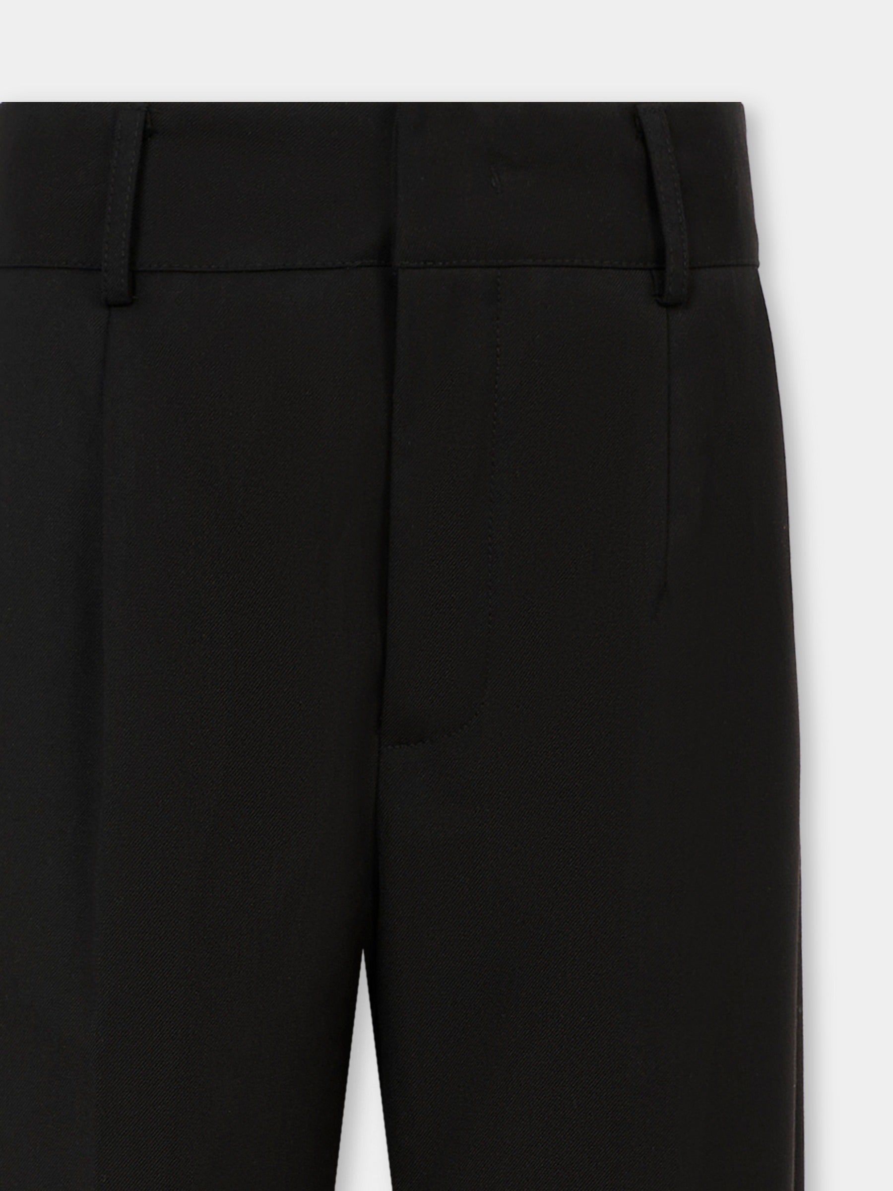 Pantaloni neri per bambino con patch logato,Richmond,RBA25132PA BLACK
