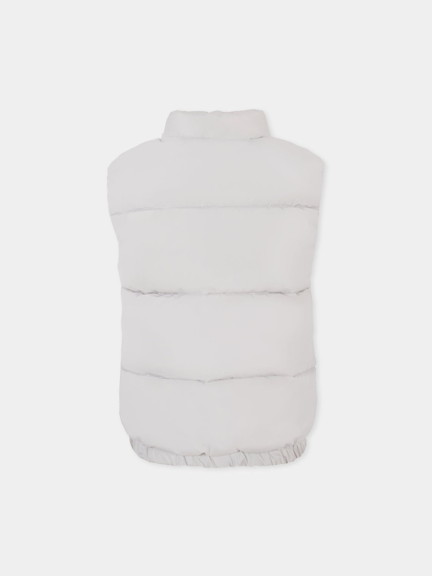 Gilet grigio per bambino con logo,Richmond,RBA25013PI BLUE VAPOR