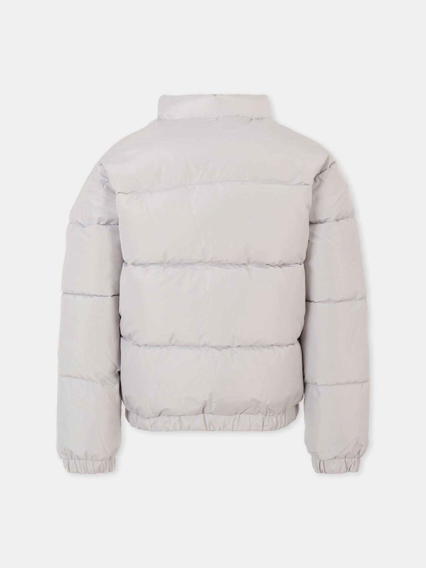 Piumino grigio per bambino con logo,Richmond,RBA25014PI BLUE VAPOR