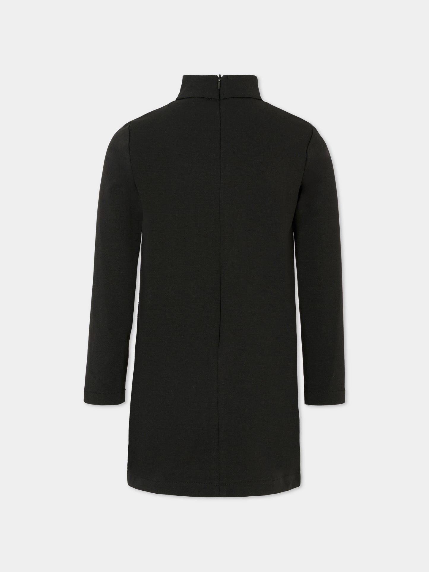 Vestito nero per bambina con logo di strass,Richmond,RGA25178VE BLACK