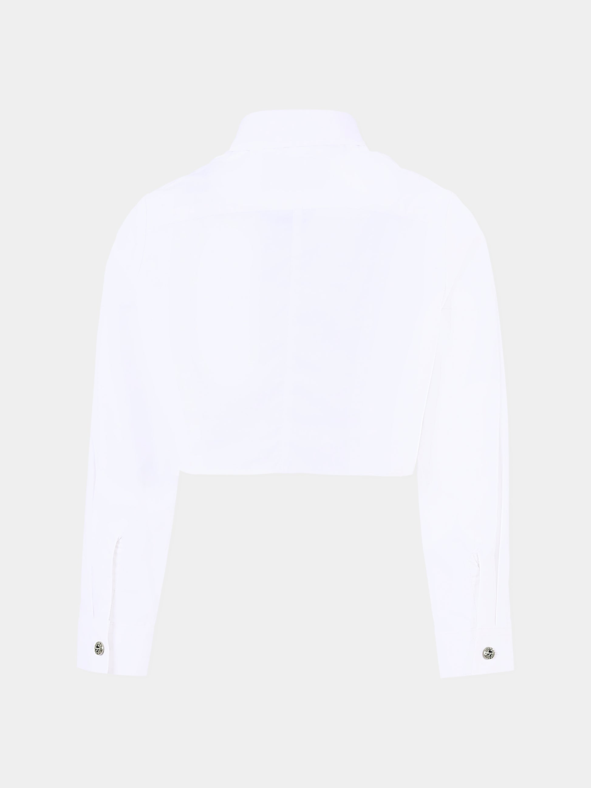 Camicia crop bianca per bambina con logo,Richmond,RGA25116CA WHITE