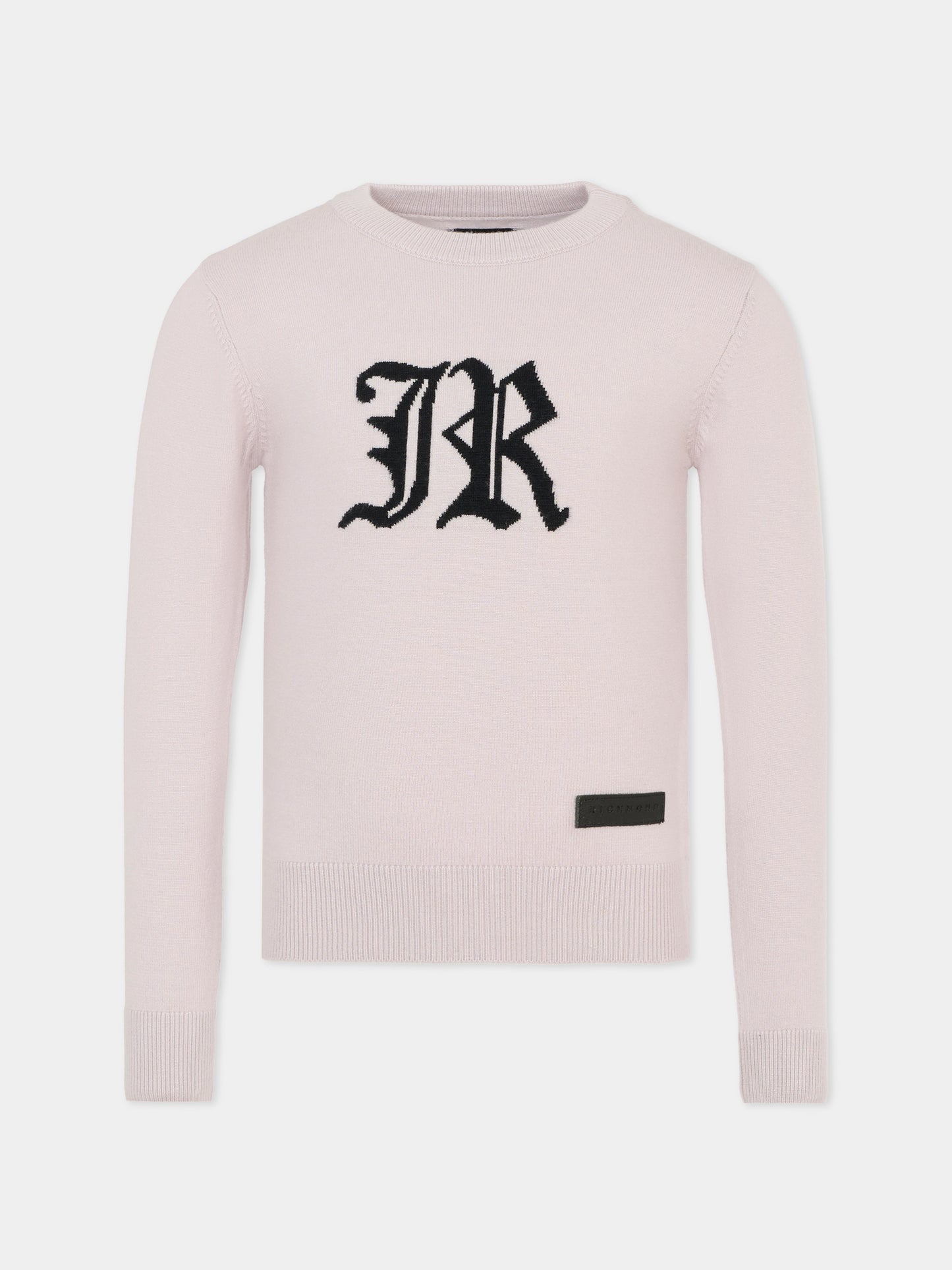 Maglione lilla per bambina con logo nero,Richmond,RGA25012MA BLACK