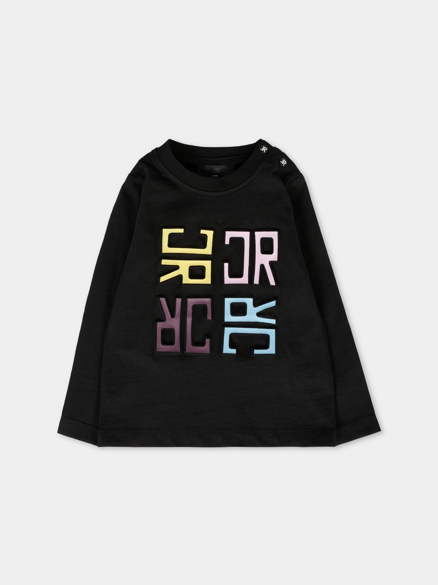 T-shirt nera per neonato con logo,Richmond,RIA25089TS BLACK