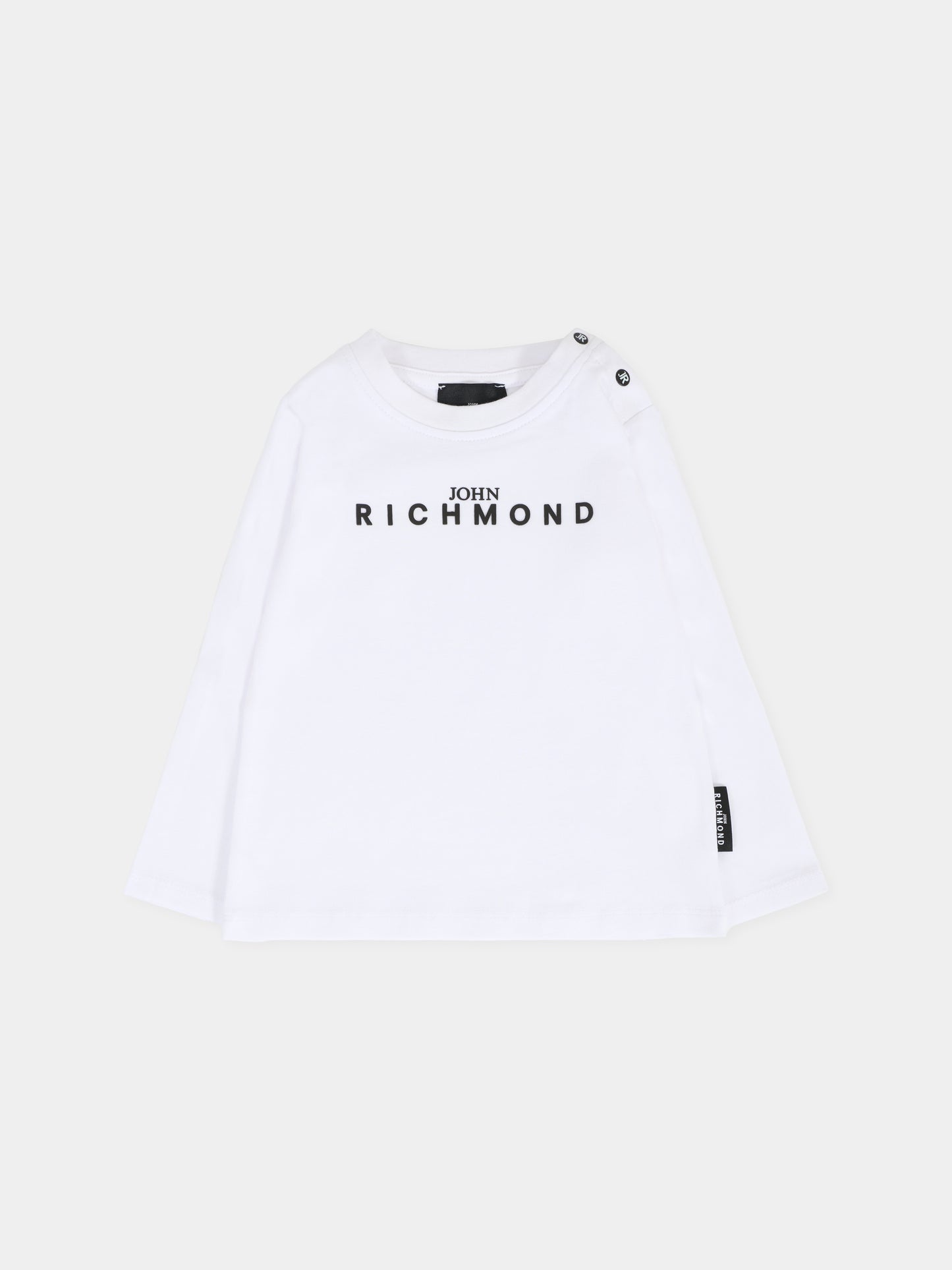 T-shirt bianca per neonati con logo,Richmond,RIA25012TS WHITE