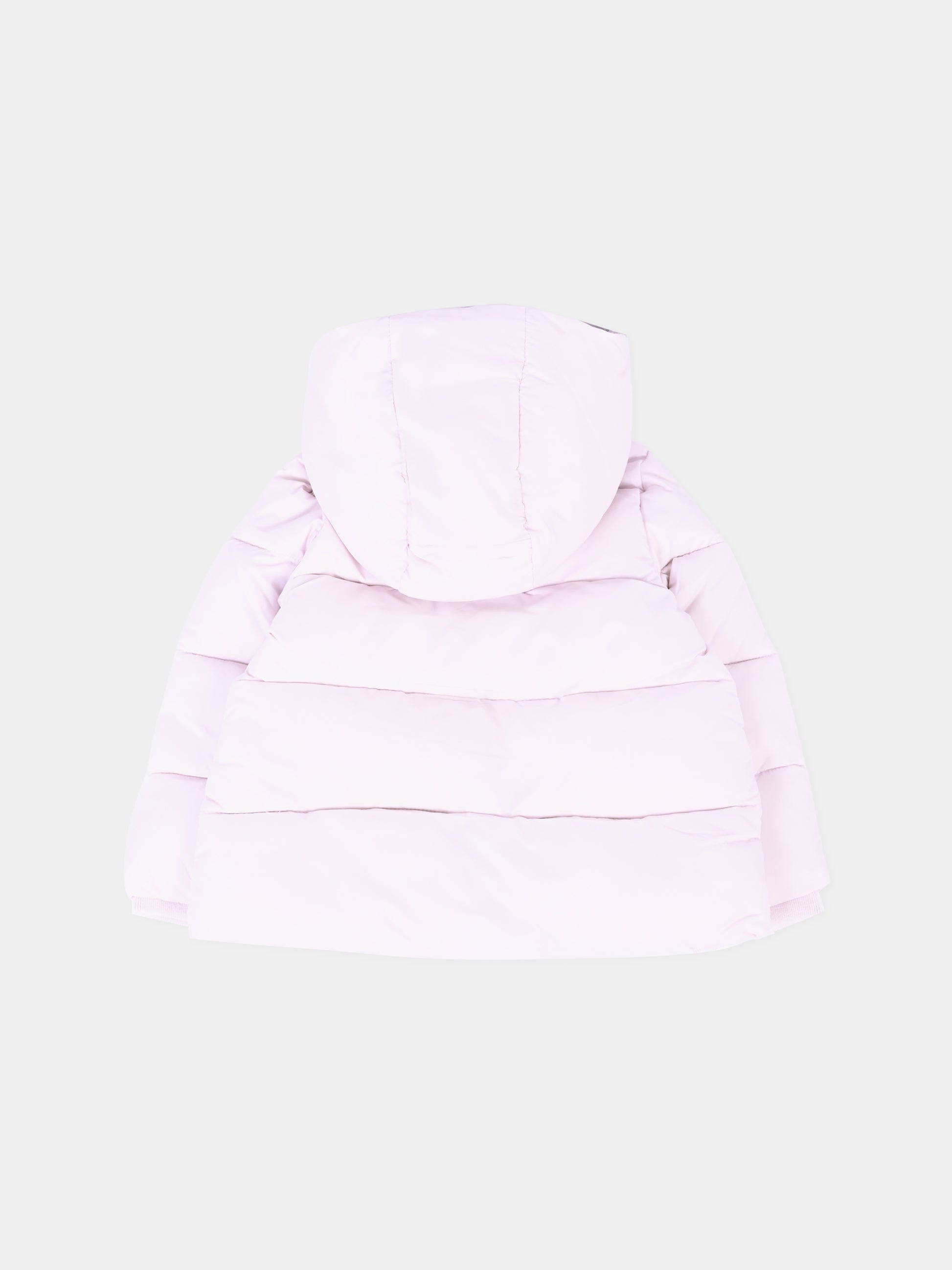 Piumino lilla per neonata con logo,Richmond,RIA25021PI ORCHID ICE