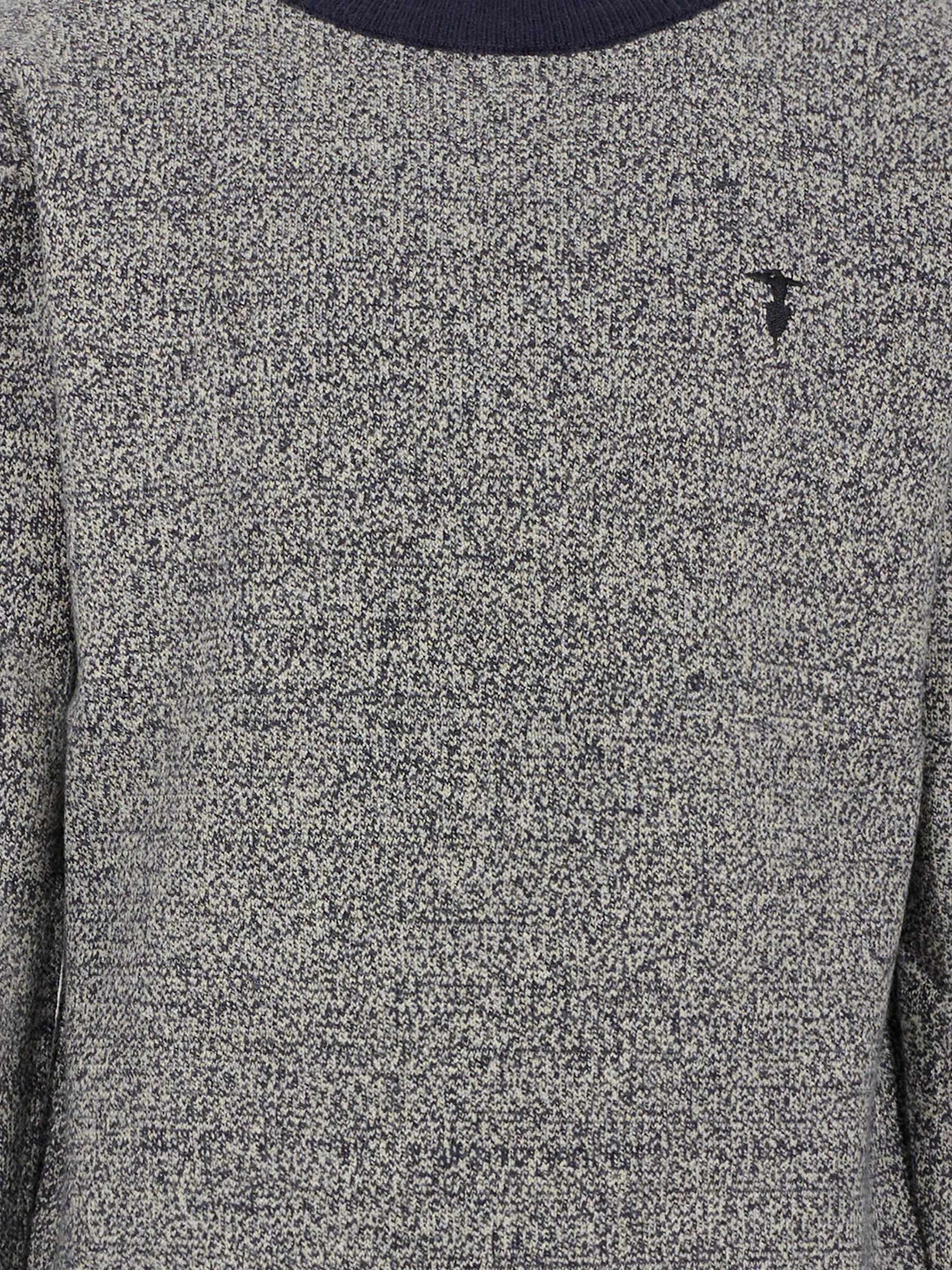 Maglione blu per bambino con logo ricamato,Trussardi Junior,TBA25112MA PEACOAT