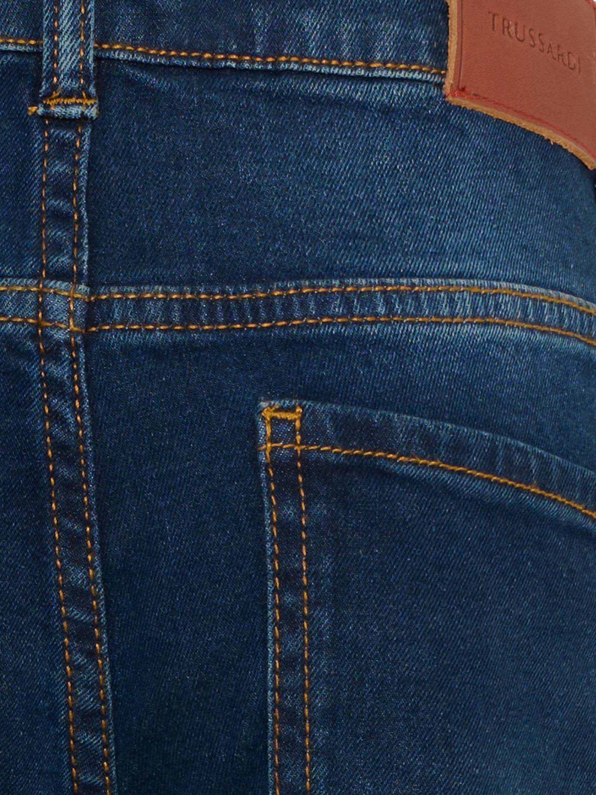 Jeans denim per bambino con logo,Trussardi Junior,TBA25043JE DENIM BLUE MEDIUM