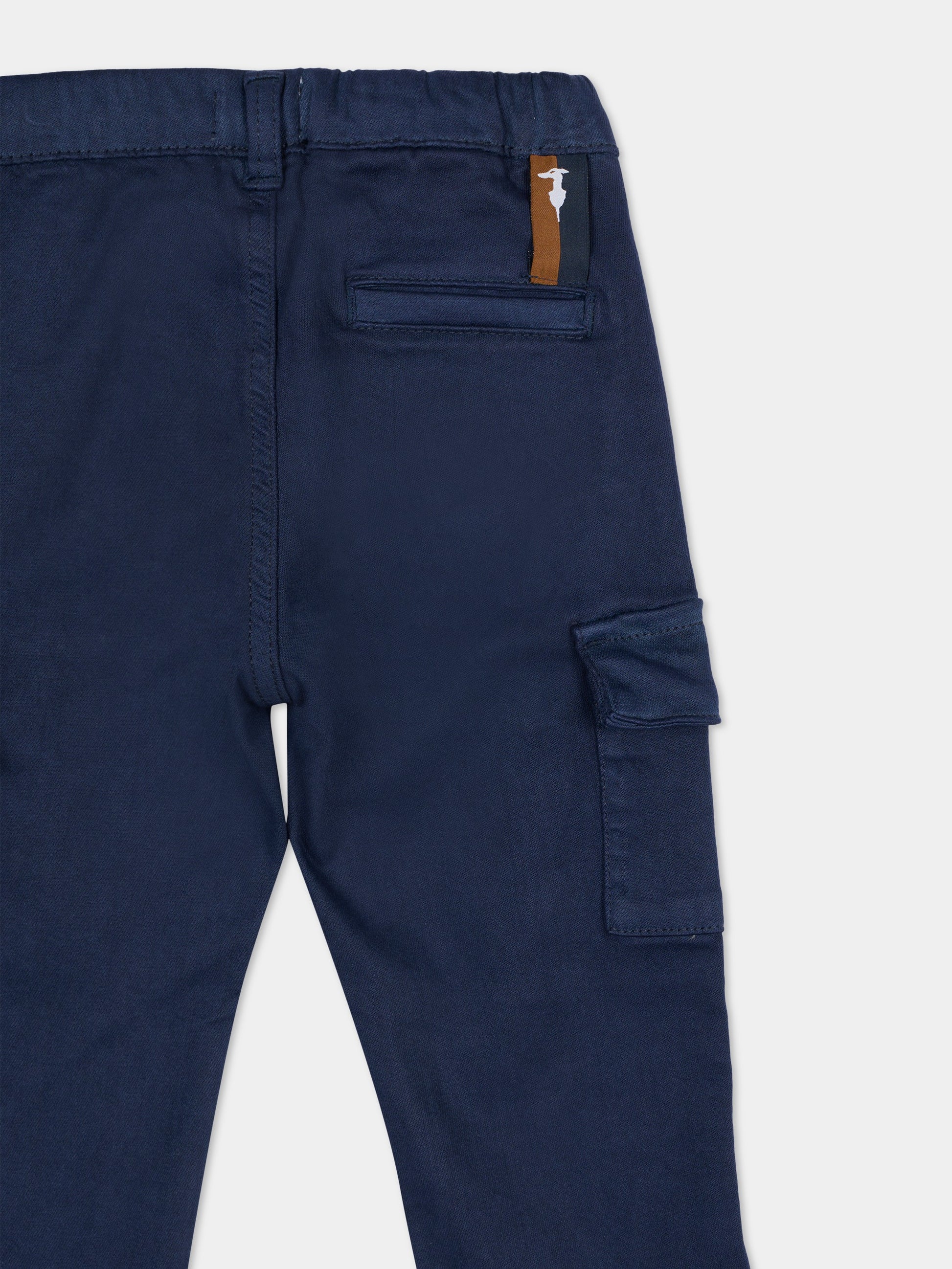 Pantaloni blu per neonato con logo,Trussardi Junior,TIA25086PA PEACOAT