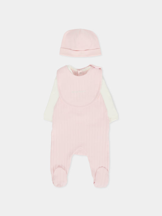 Set tutina rosa per neonata con logo,Givenchy Kids,H30864 44Z
