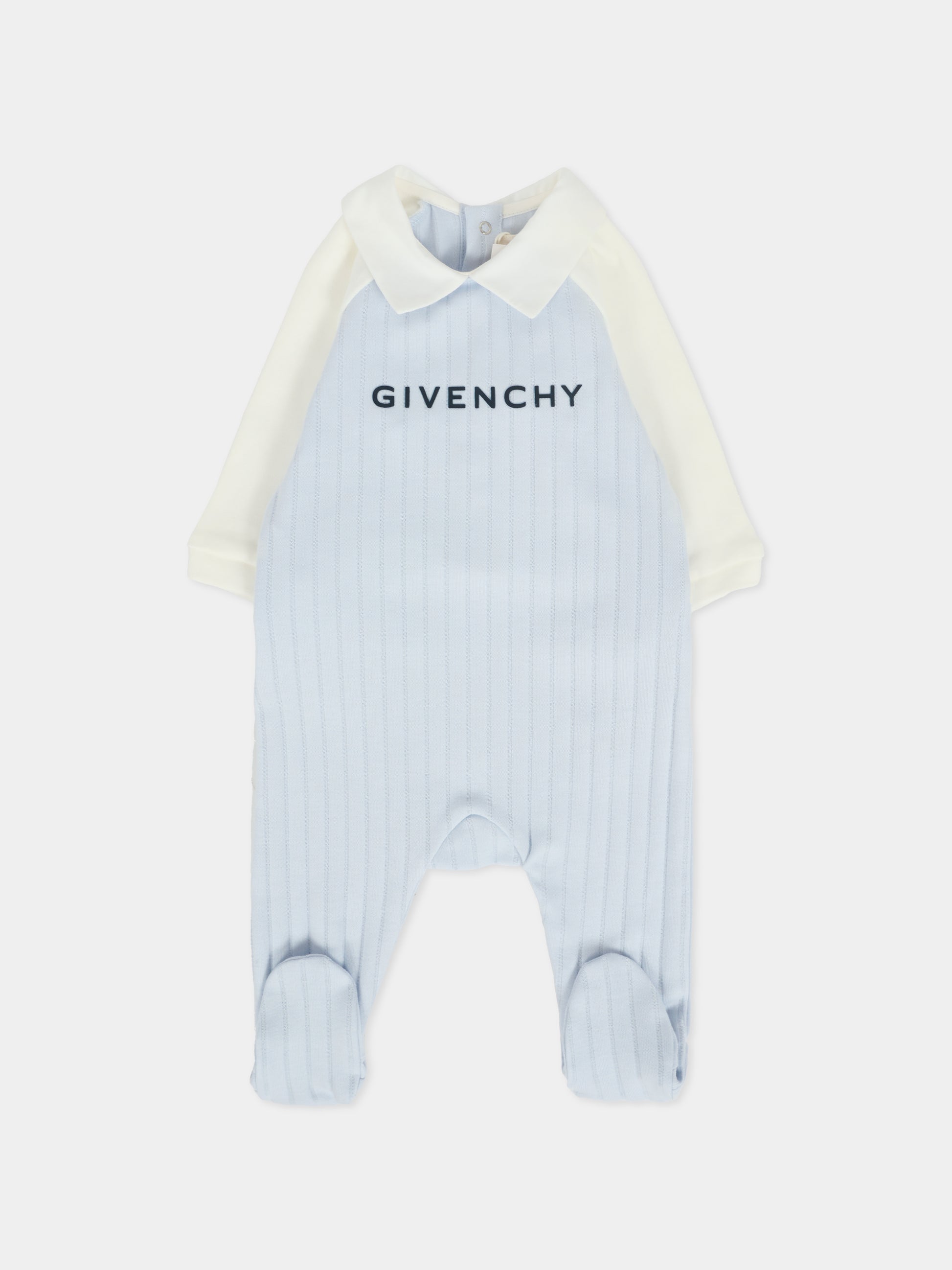 Set tutina celeste per neonato con logo,Givenchy Kids,H30864 771