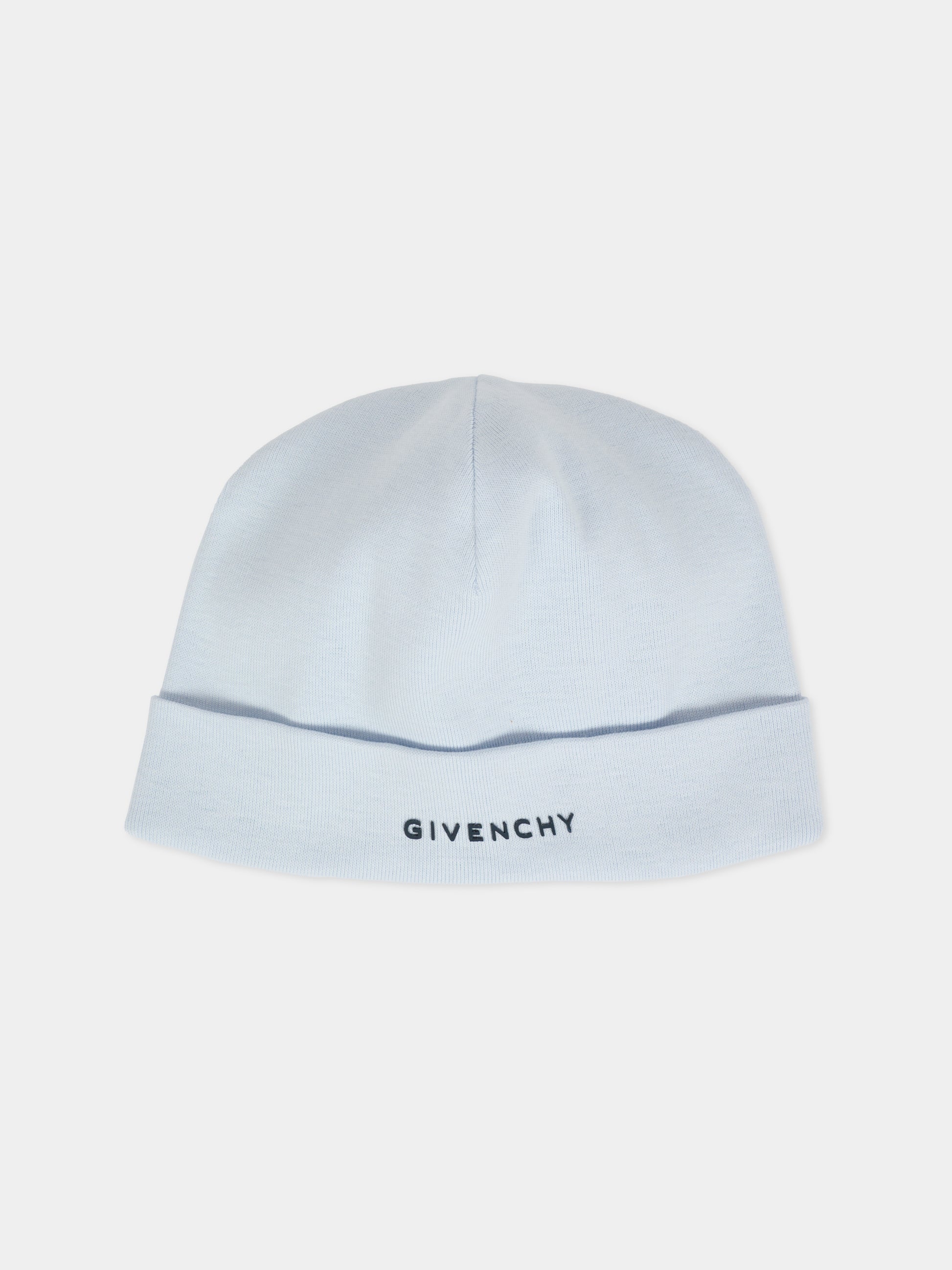 Set tutina celeste per neonato con logo,Givenchy Kids,H30864 771