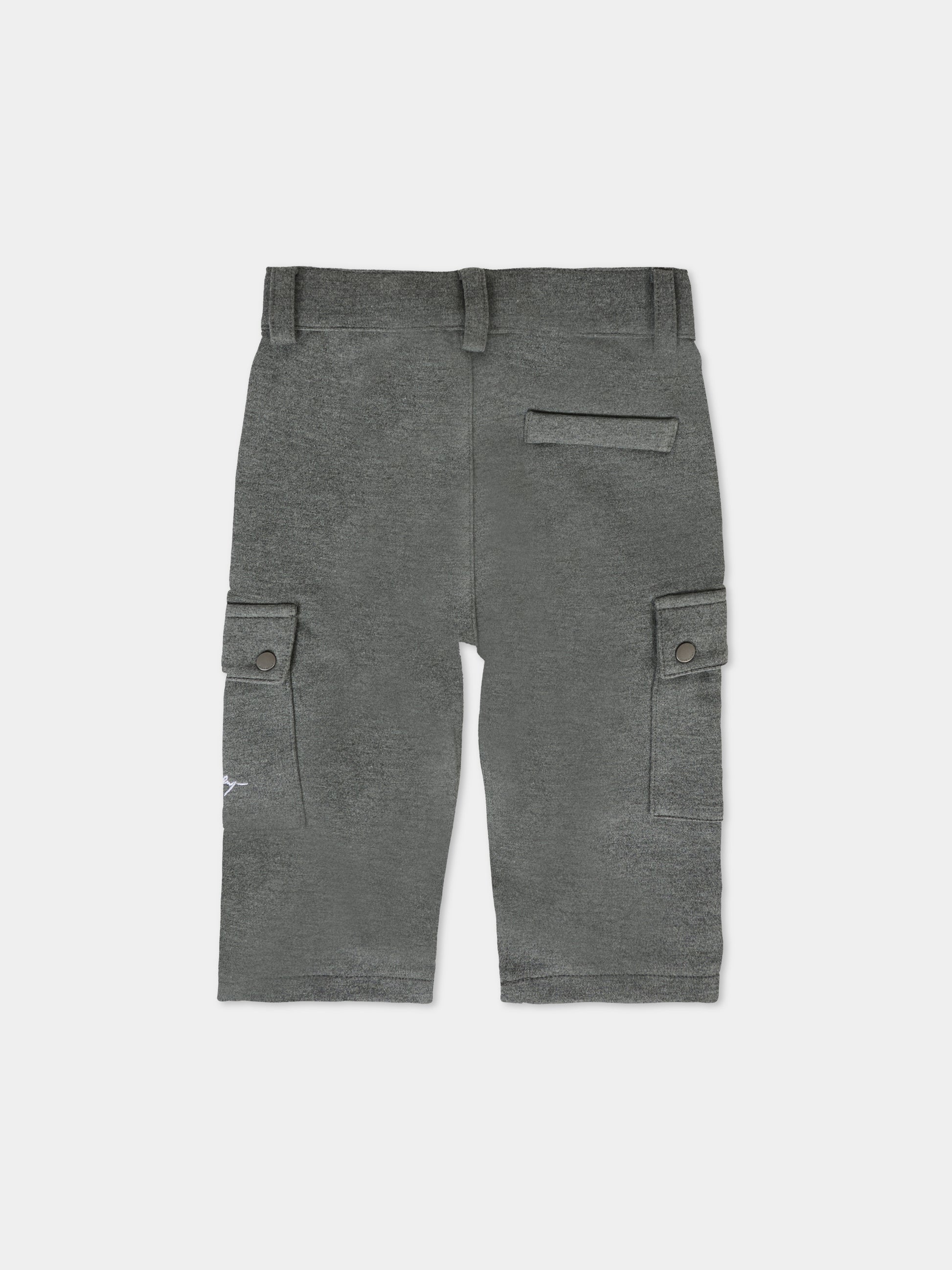 Pantaloni grigi per neonato con logo,Givenchy Kids,H30879 A83