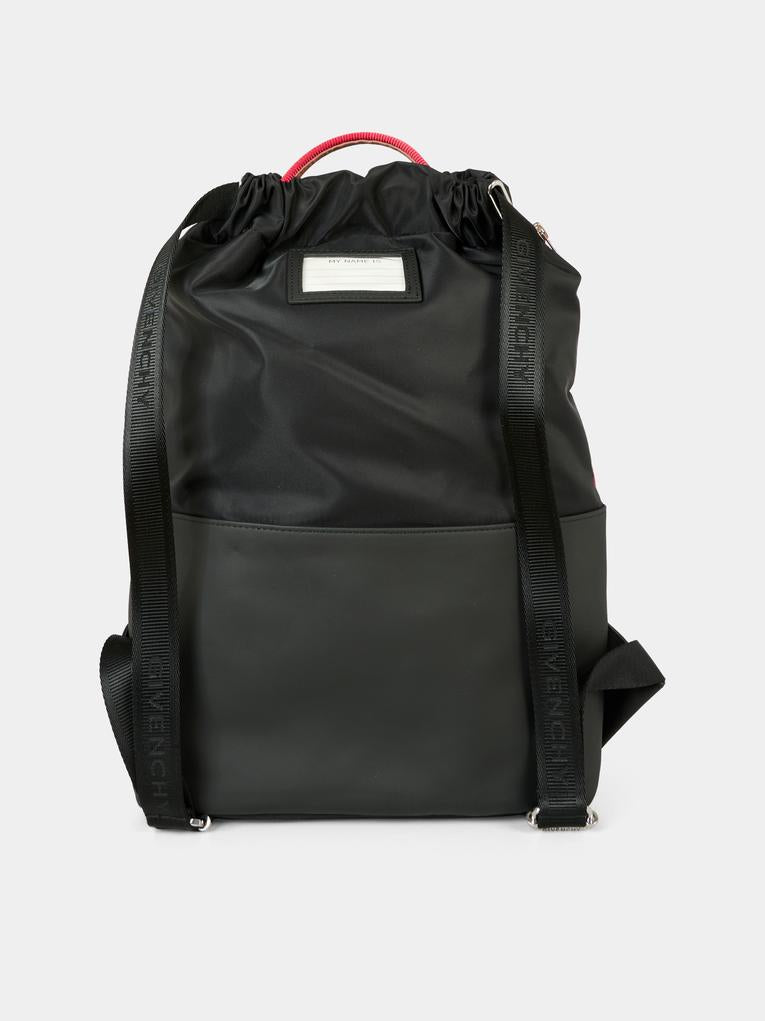 Zaino nero per bambini con patches,Givenchy Kids,H30906 09B