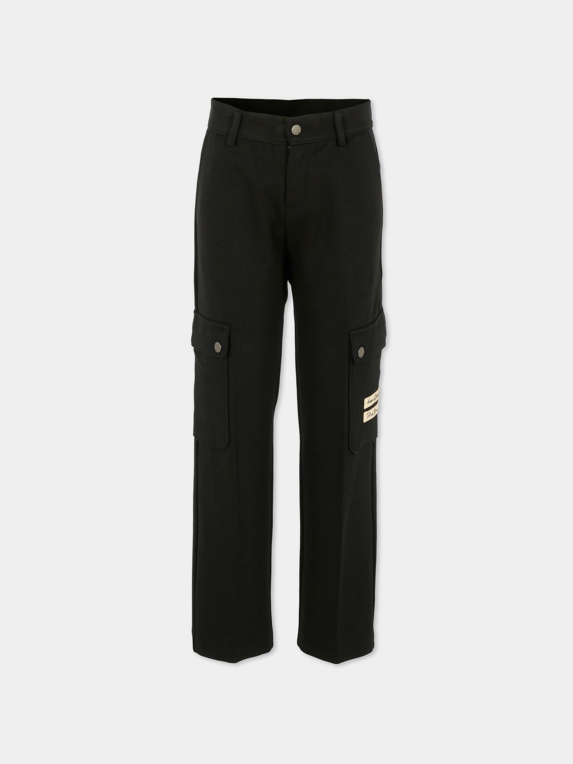 Pantaloni neri per bambino con logo,Givenchy Kids,H30927 09B