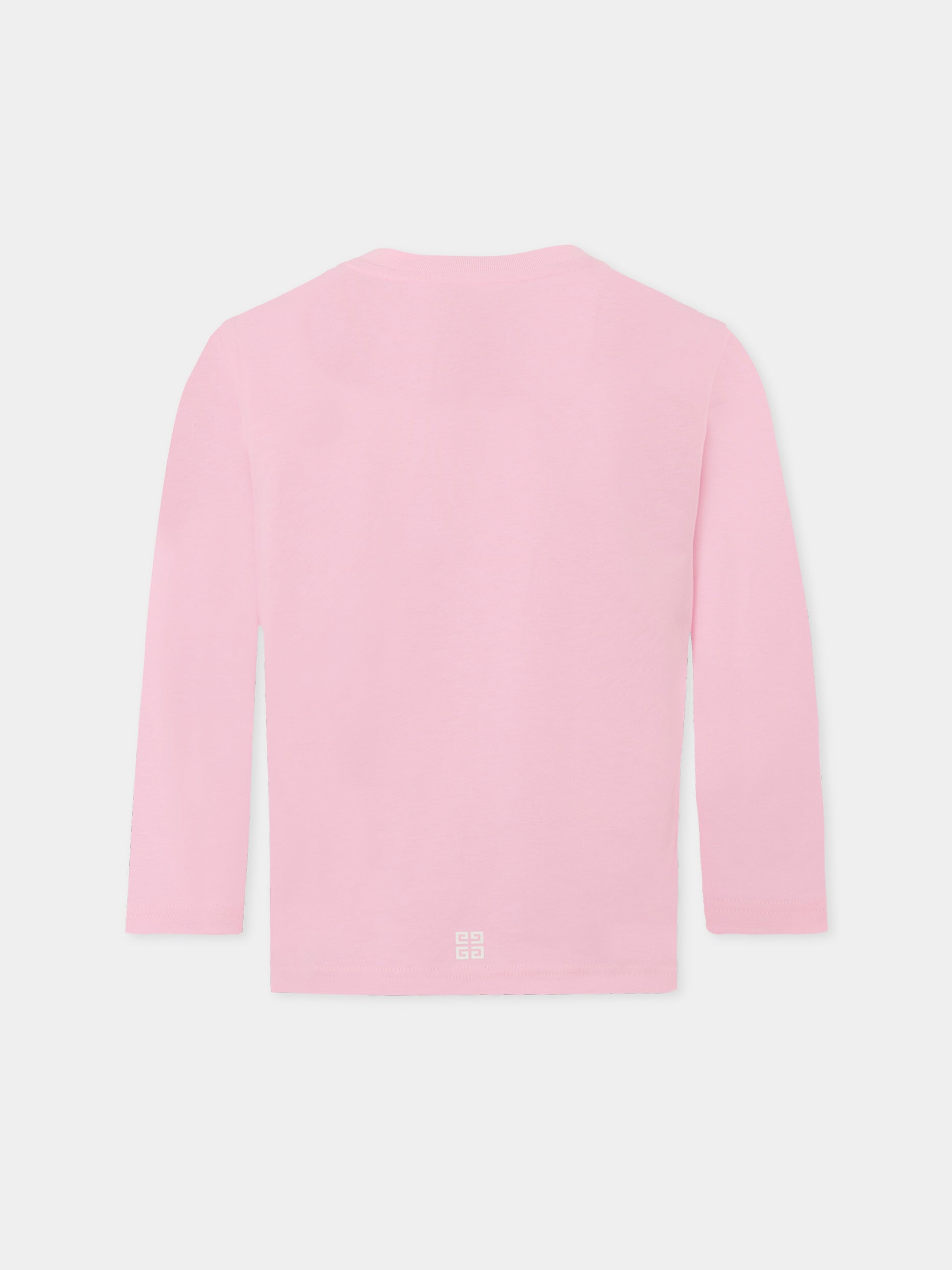 T-shirt rosa per bambina con logo,Givenchy Kids,H30958 46N